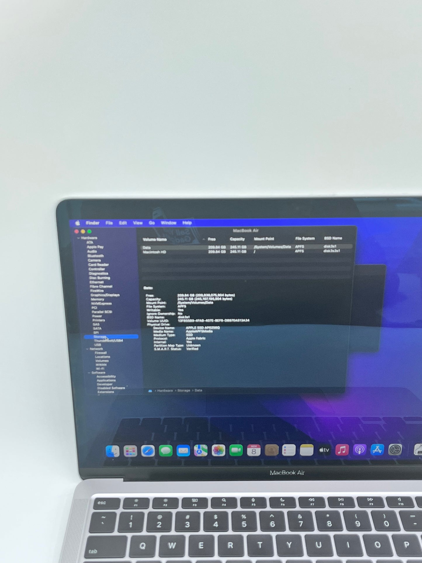 2020 Apple MacBook Air 13.3" M1 7C 8GB 256GB A2337 REMOTELY MANAGED BYPASSED