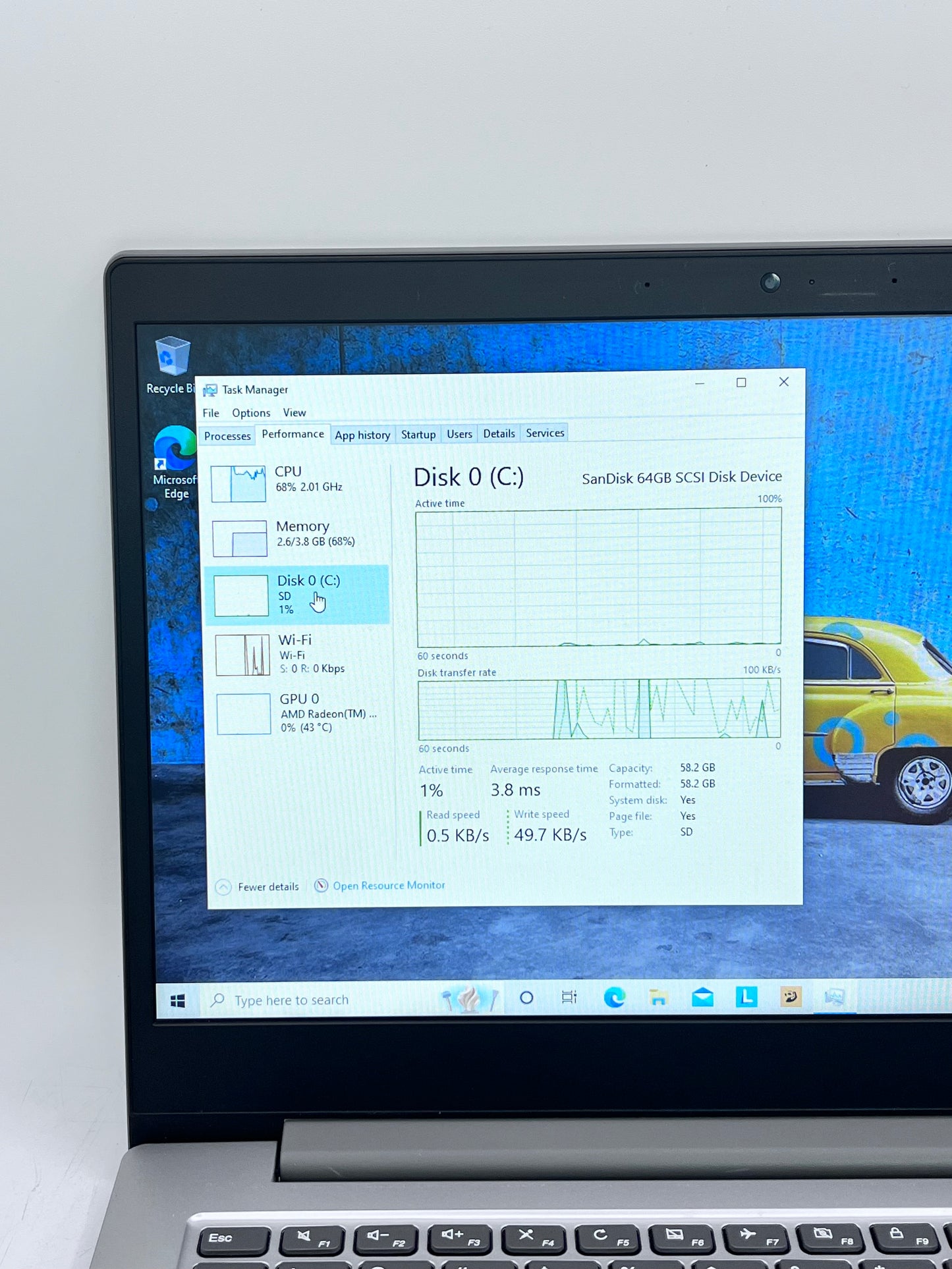 Lenovo IdeaPad Slim 1-14AST-05 14" AMD A6-9220e 1.6GHz 4GB RAM 64GB Radeon R4