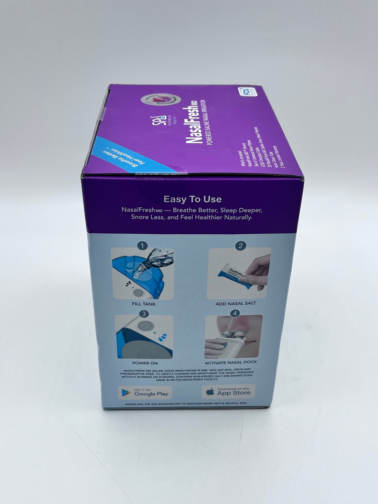 Spa Sciences Powered Saline Nasal Irrigation White