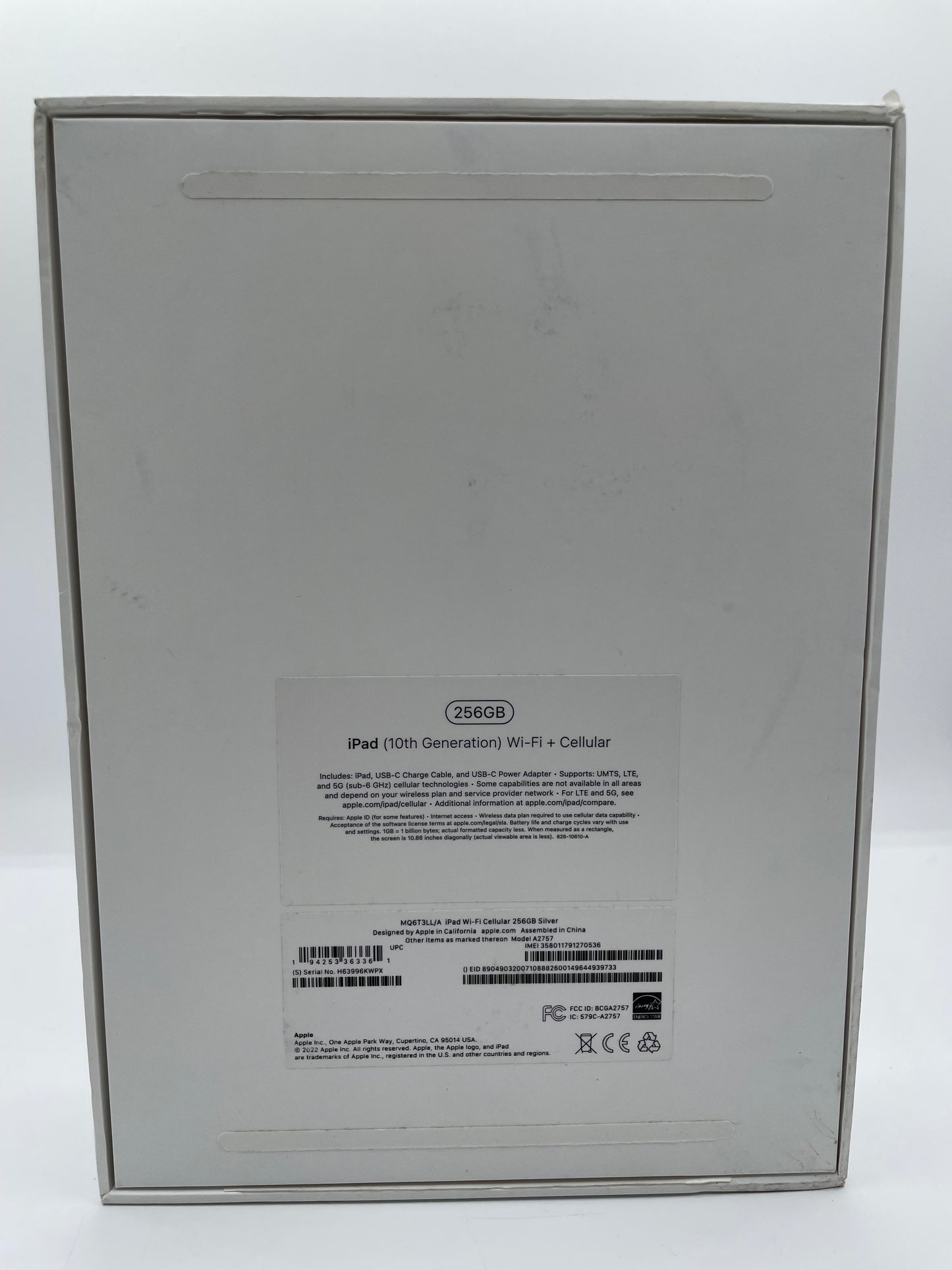 Apple iPad 10th Gen A2757 - Silver - Broken Screen - Unlocked