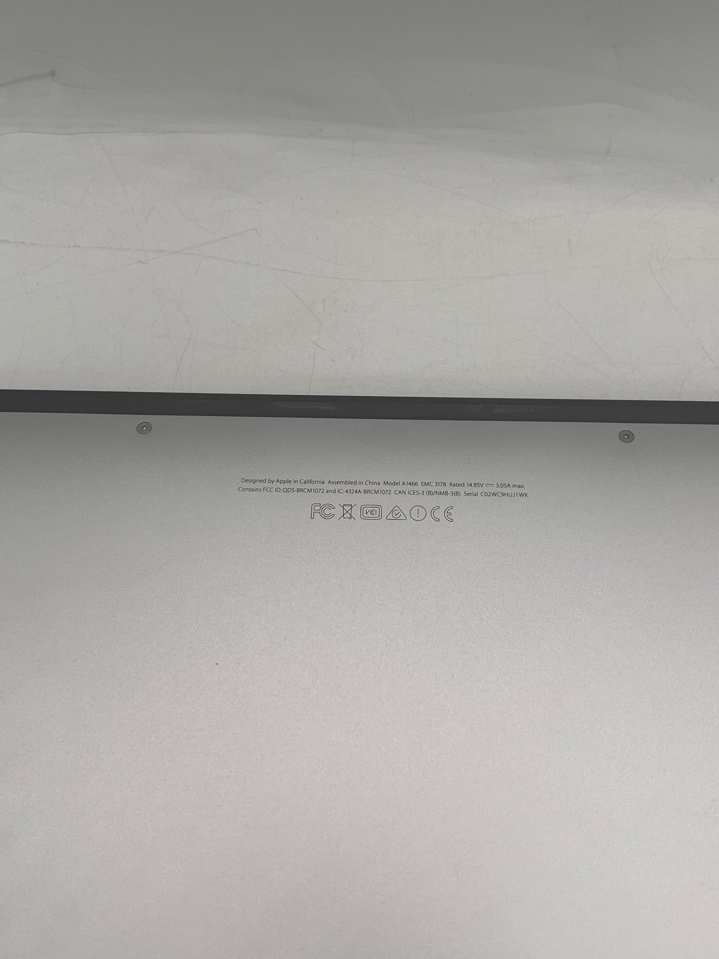 Apple MacBook Air 13" A1466 2017 Core i5 8GB 128GB Silver NO OS CYCLE COUNT 10