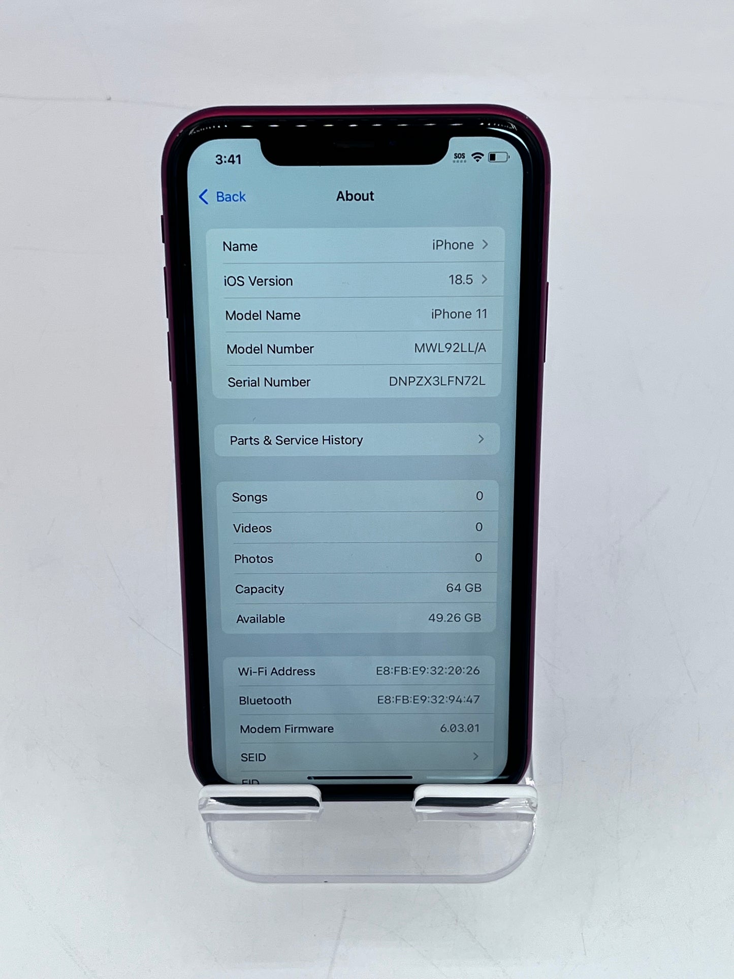 Unlocked  Apple iPhone 11 MWL92LL/A A2111 64GB - Red