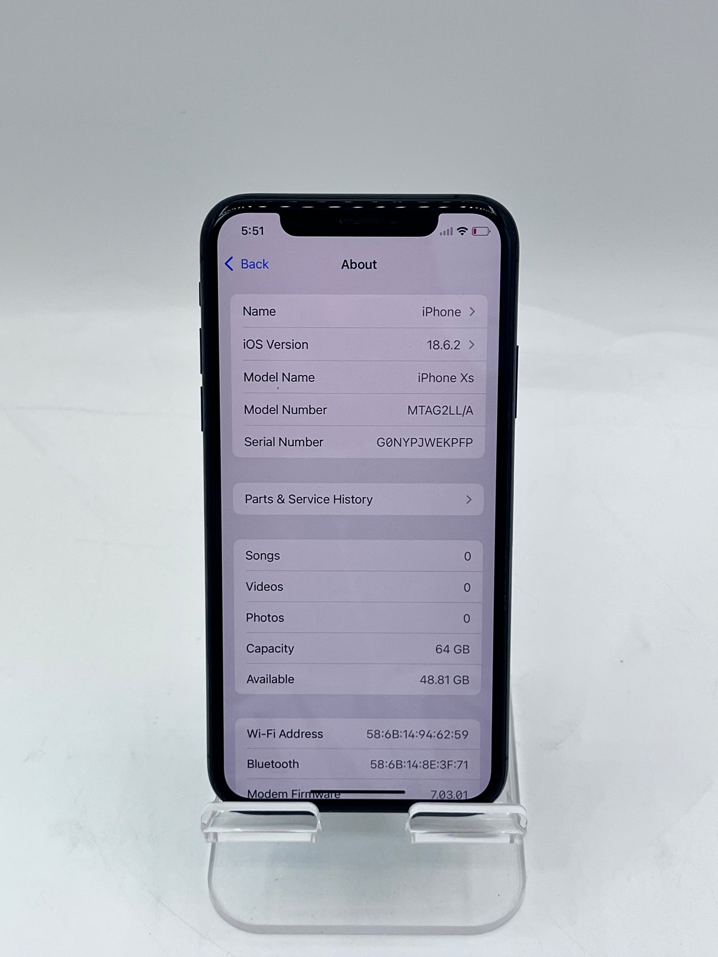Unlocked Apple iPhone XS 5.8" MTAG2LL/A A1920 64GB - Black