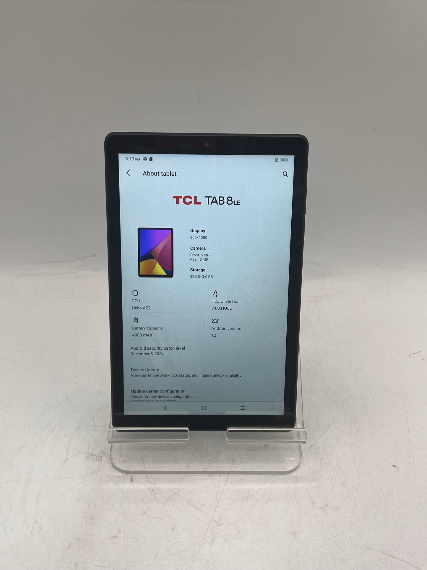 Unlocked TCL TAB 8Le 32GB WiFi Tablet - Black