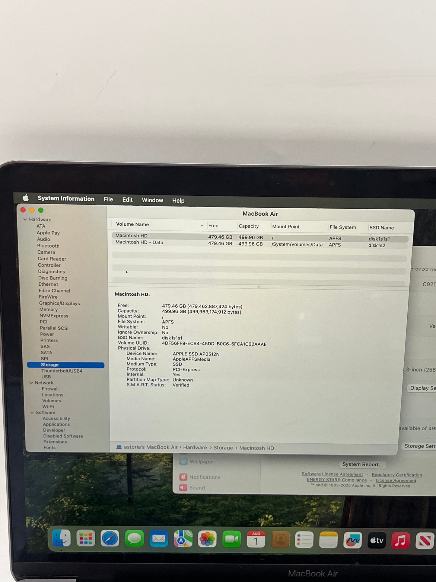 2020 Apple MacBook Air 13" Retina A2179 Core i3 4GB 512GB - Black