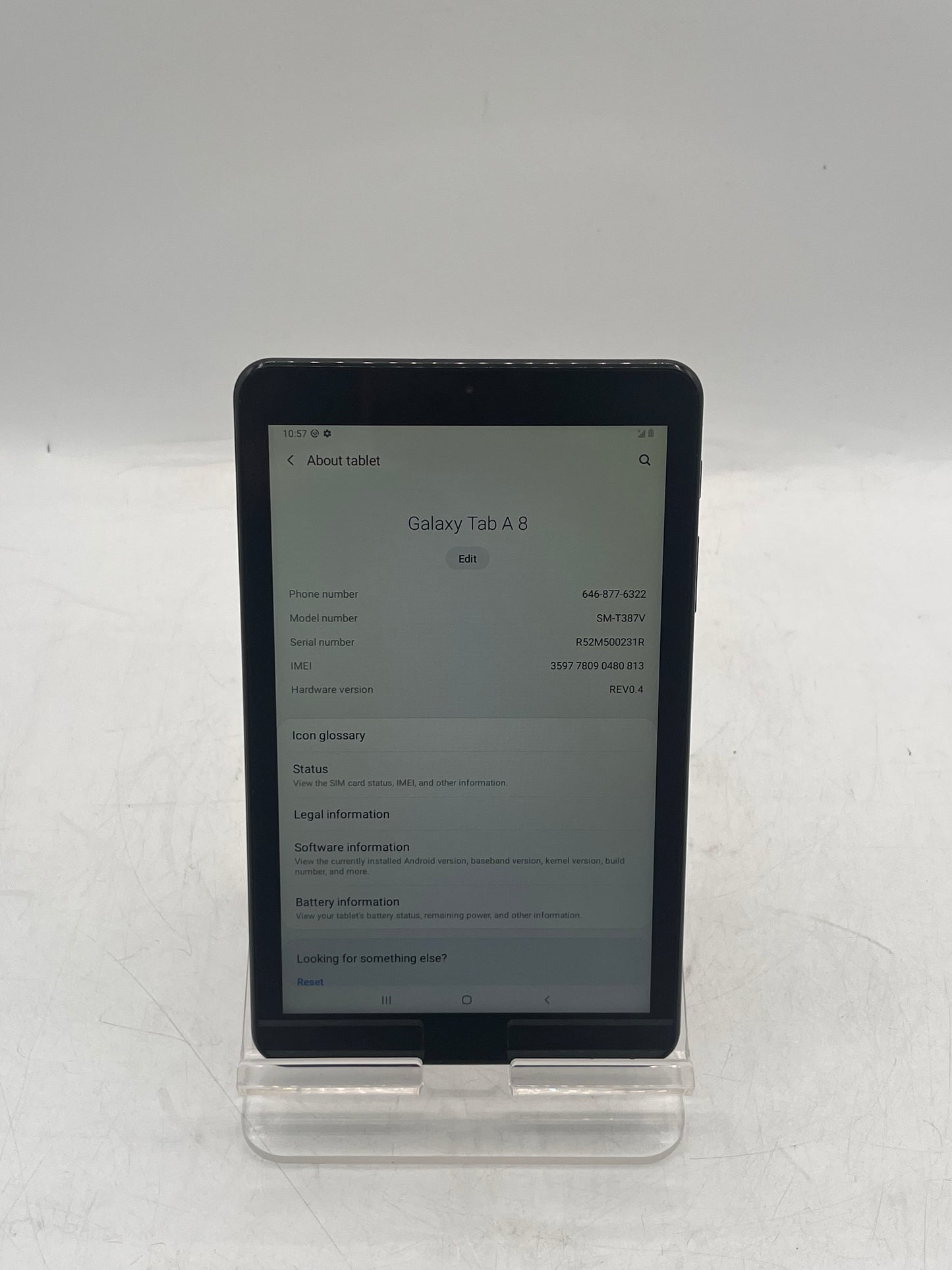 Verizon Samsung Galaxy Tab A8 SM-T387AM 32GB WiFi Cellular Tablet - Black