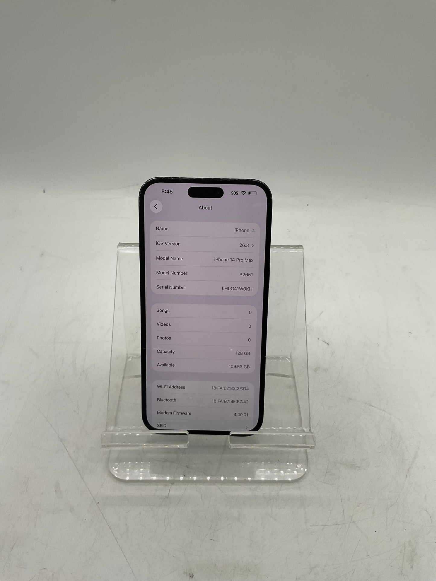 Unlocked Apple iPhone 14 Pro Max MQ8N3LL/A A2651 128GB Black