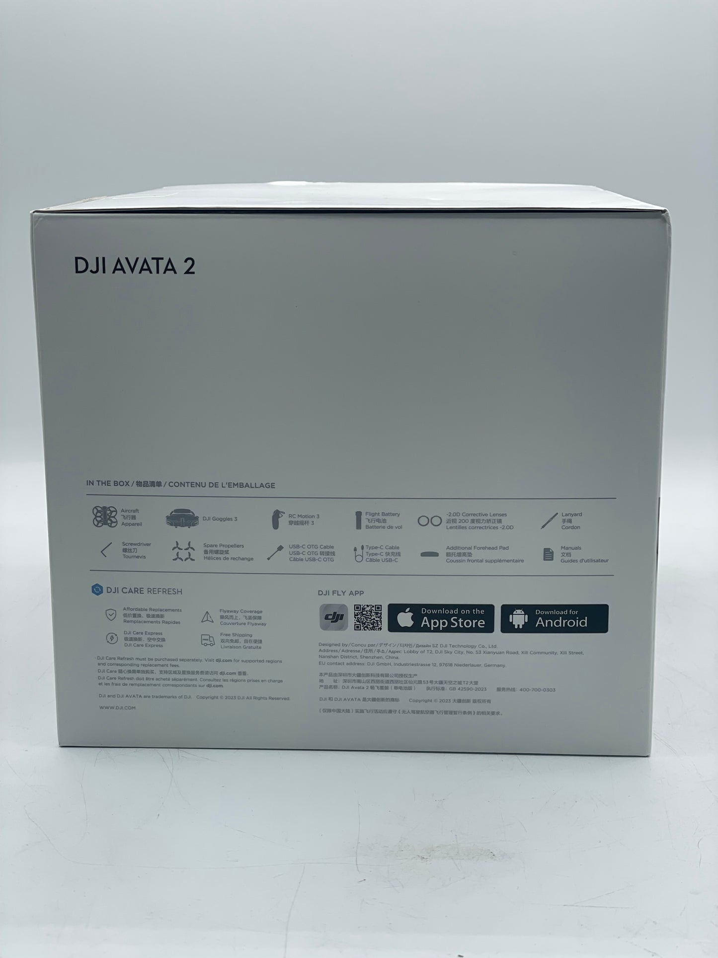 DJI Avata 2 Fly More Combo Drone - New Open Box - Fully Functional - Black
