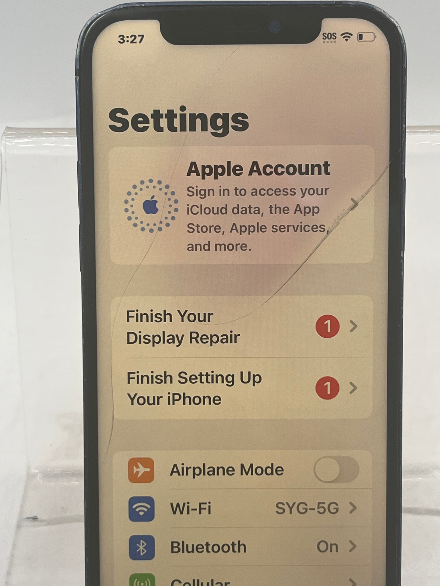 Unlocked Apple iPhone 12 MGFP3LL/A A2172 64GB BLUE FOR PARTS