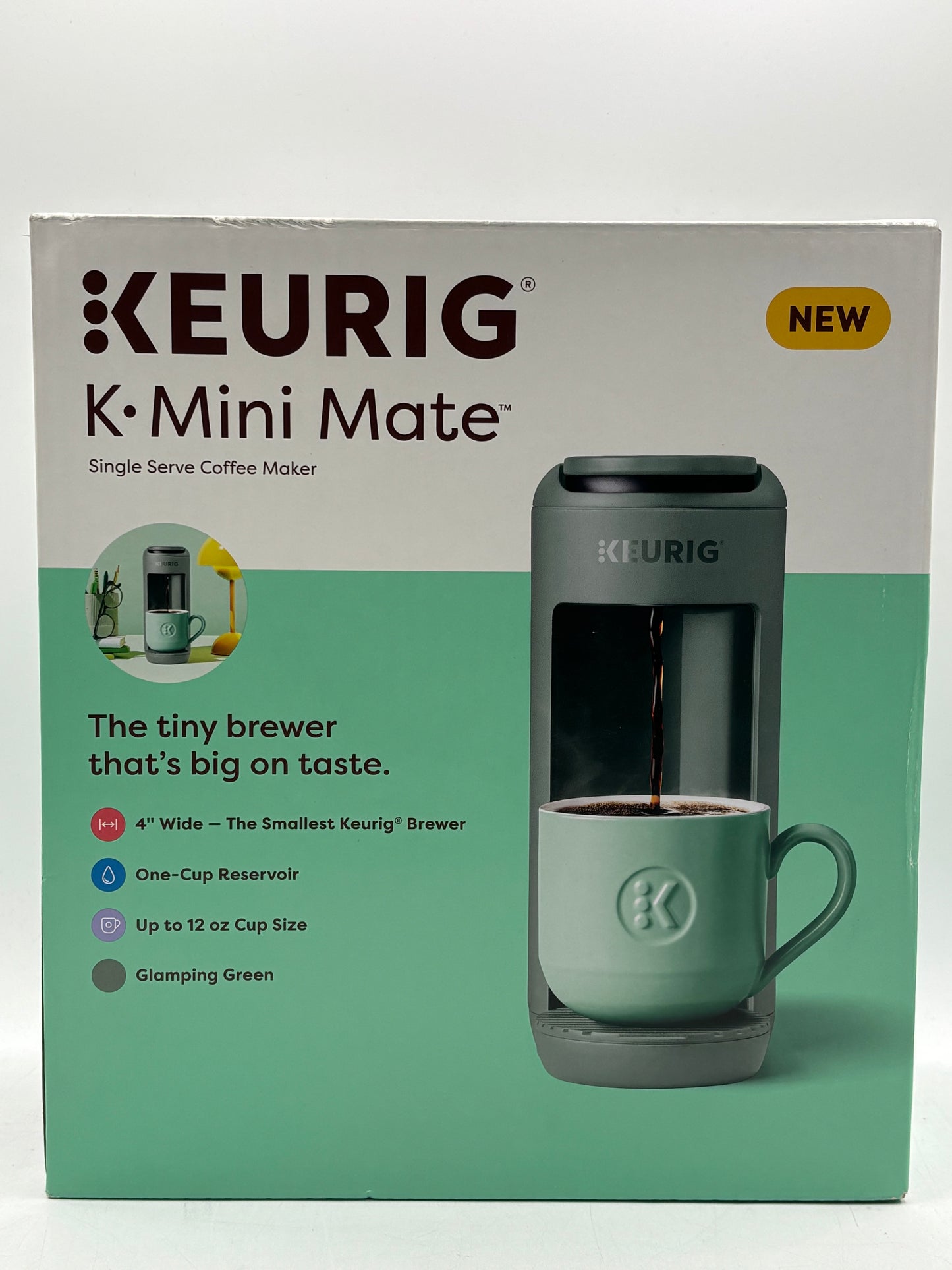 KEURIG K88 K-Mini Mate Single-Serve K-Cup Pod Coffee Maker, Green