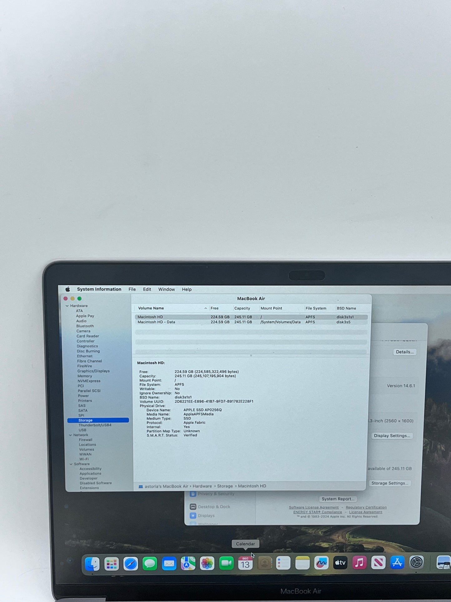 Apple MacBook Air 2020 13" A2337 M1 16GB 256GB - Space Gray