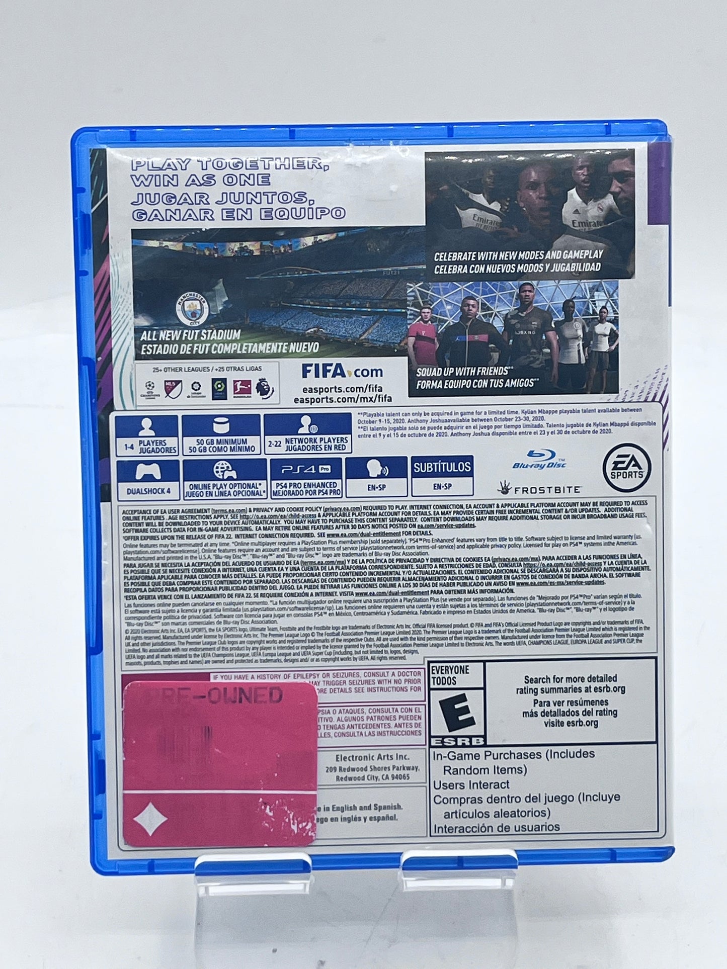Playstation 4 FIFA 21 Video Game Case