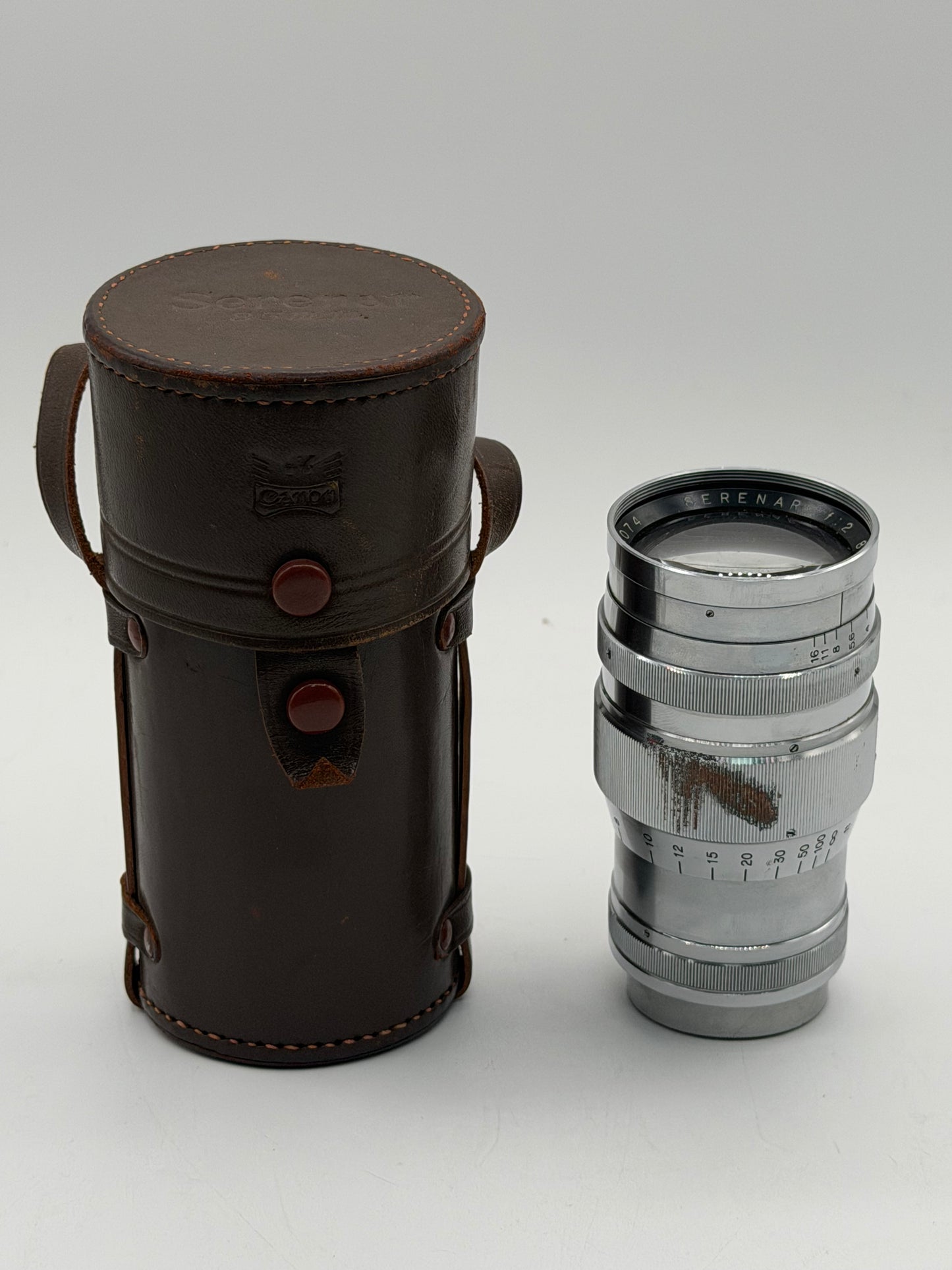 Canon Serenar 85mm F2 Lens LTM L39 Leica Screw Mount with Leather Case READ