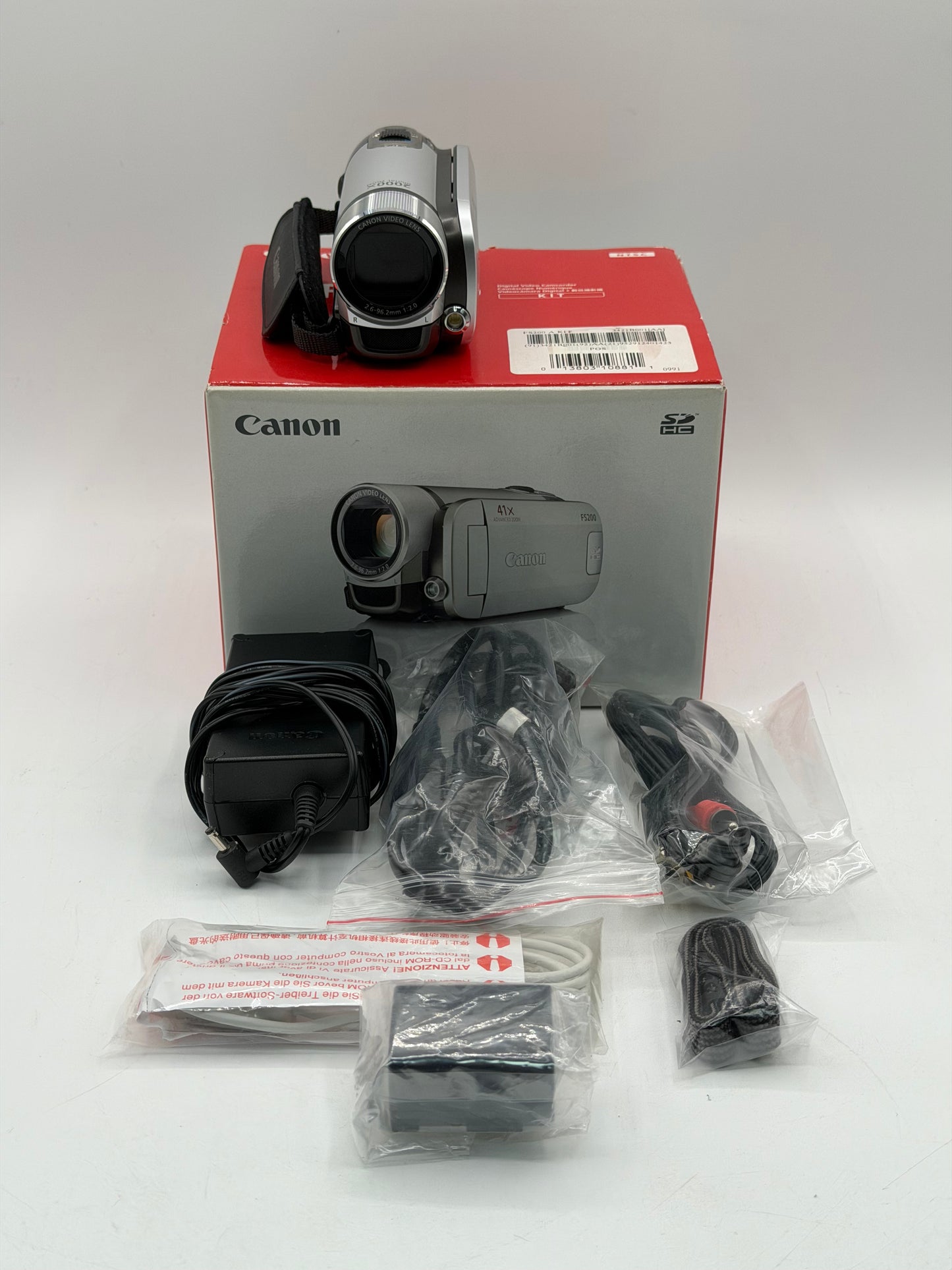 Canon FS200 Handheld High Definition Camcorder W/ Battery