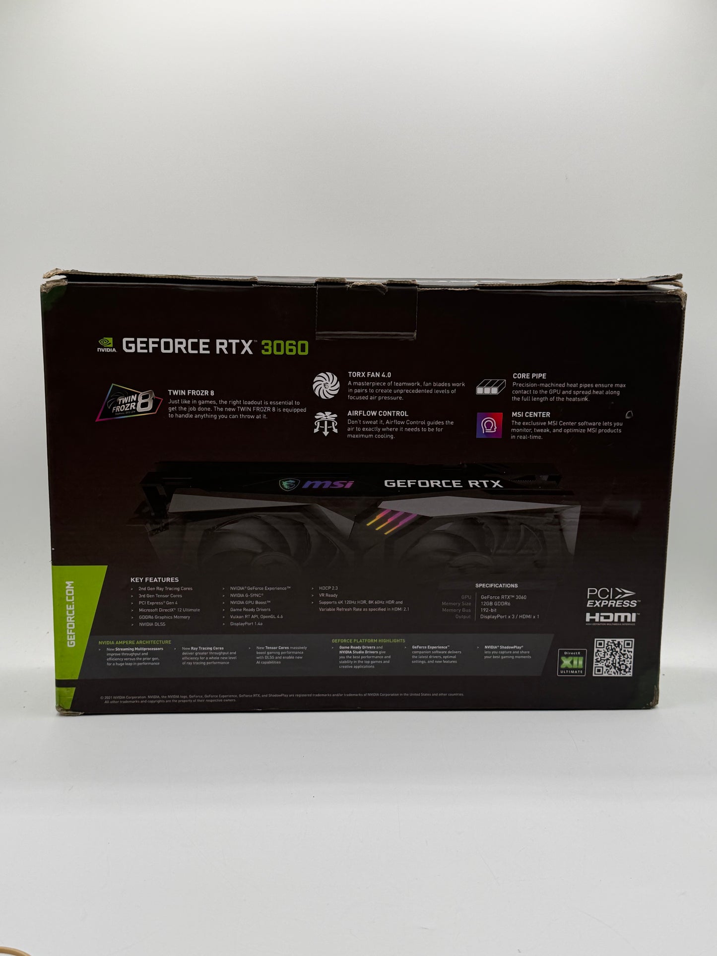 MSI NVIDIA GeForce RTX 3060 12GB GDDR6 Graphics Card