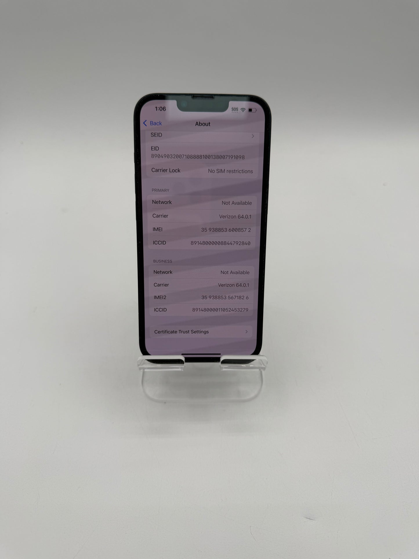 Apple iPhone 14 6.1" 128GB MPUA3LL/A A2649 88% BH