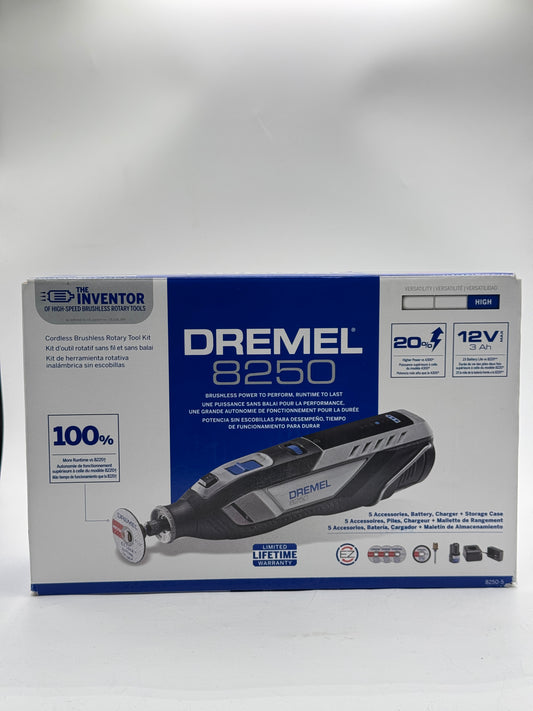 BRAND NEW Dremel 8250-5 Lithium-Ion Cordless Brushless Rotary Tool Kit Free Shipping