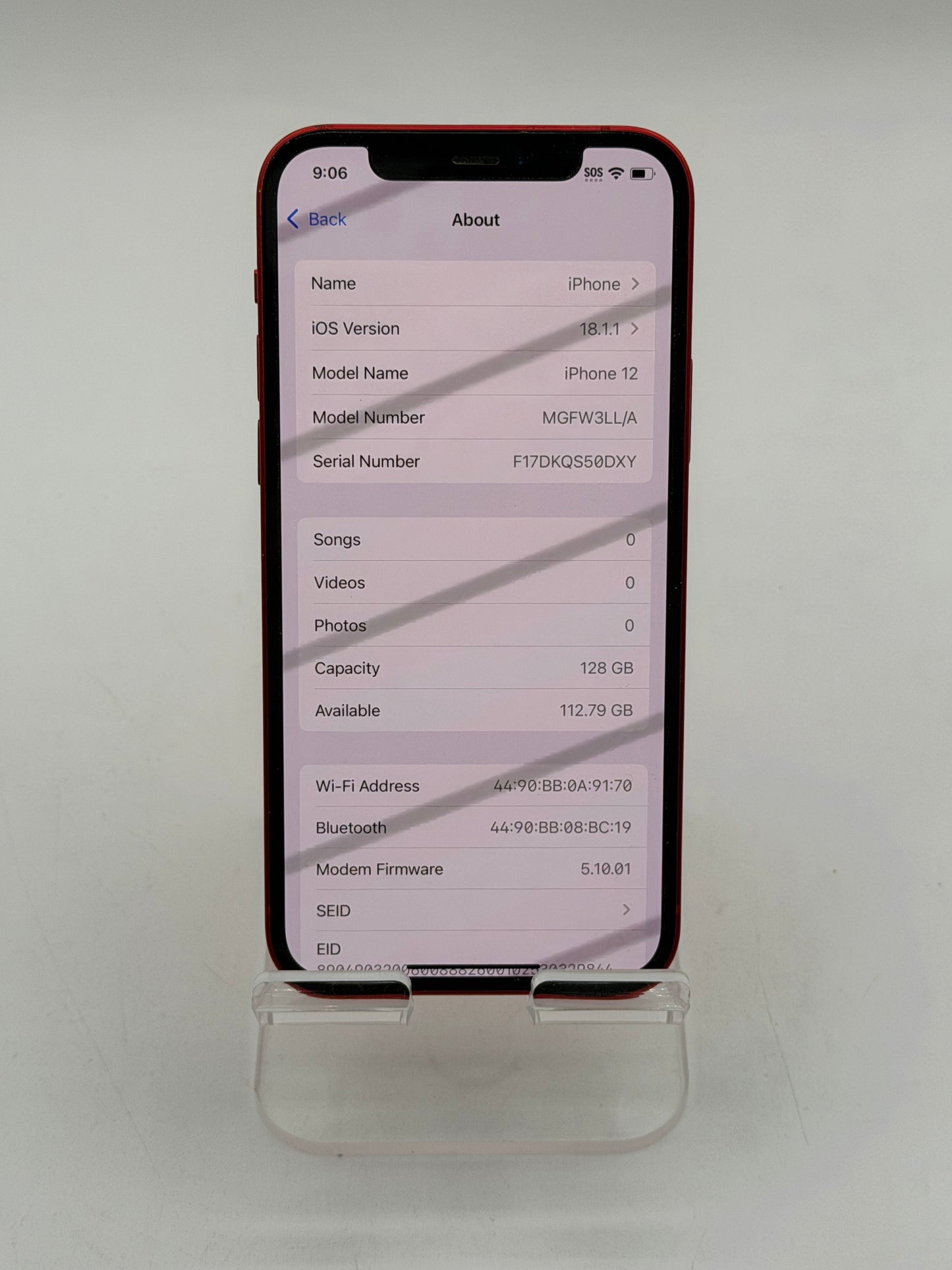 Apple iPhone 12 6.1" MGGD3LL/A A2172 128GB - Red Unlocked