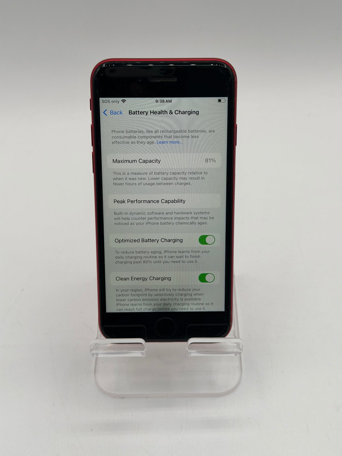 Apple iPhone SE 2nd Gen 64GB A2275 Unlocked 81%BH