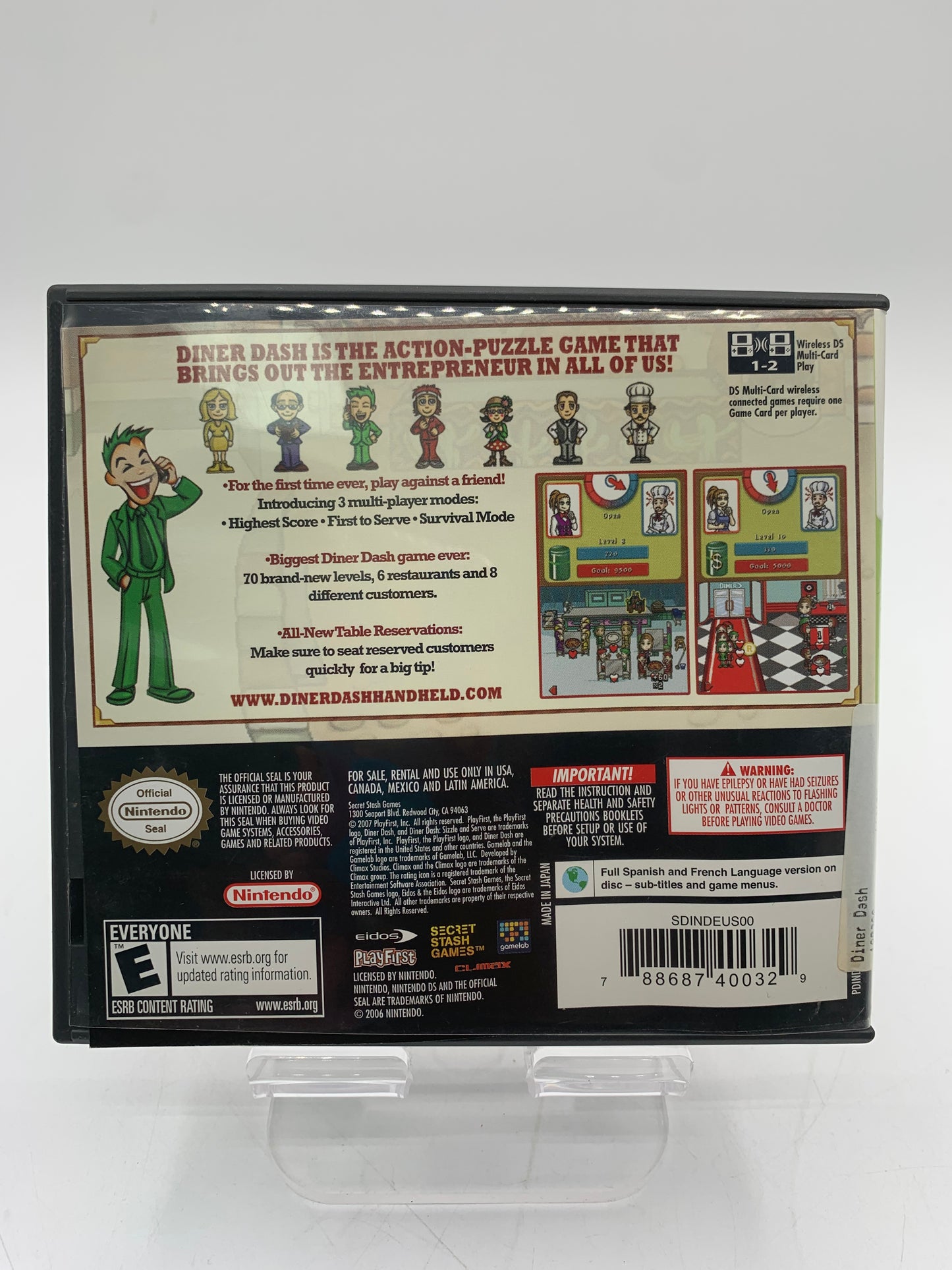 Diner Dash Sizzle and Serve - Nintendo DS Video Game  - Used