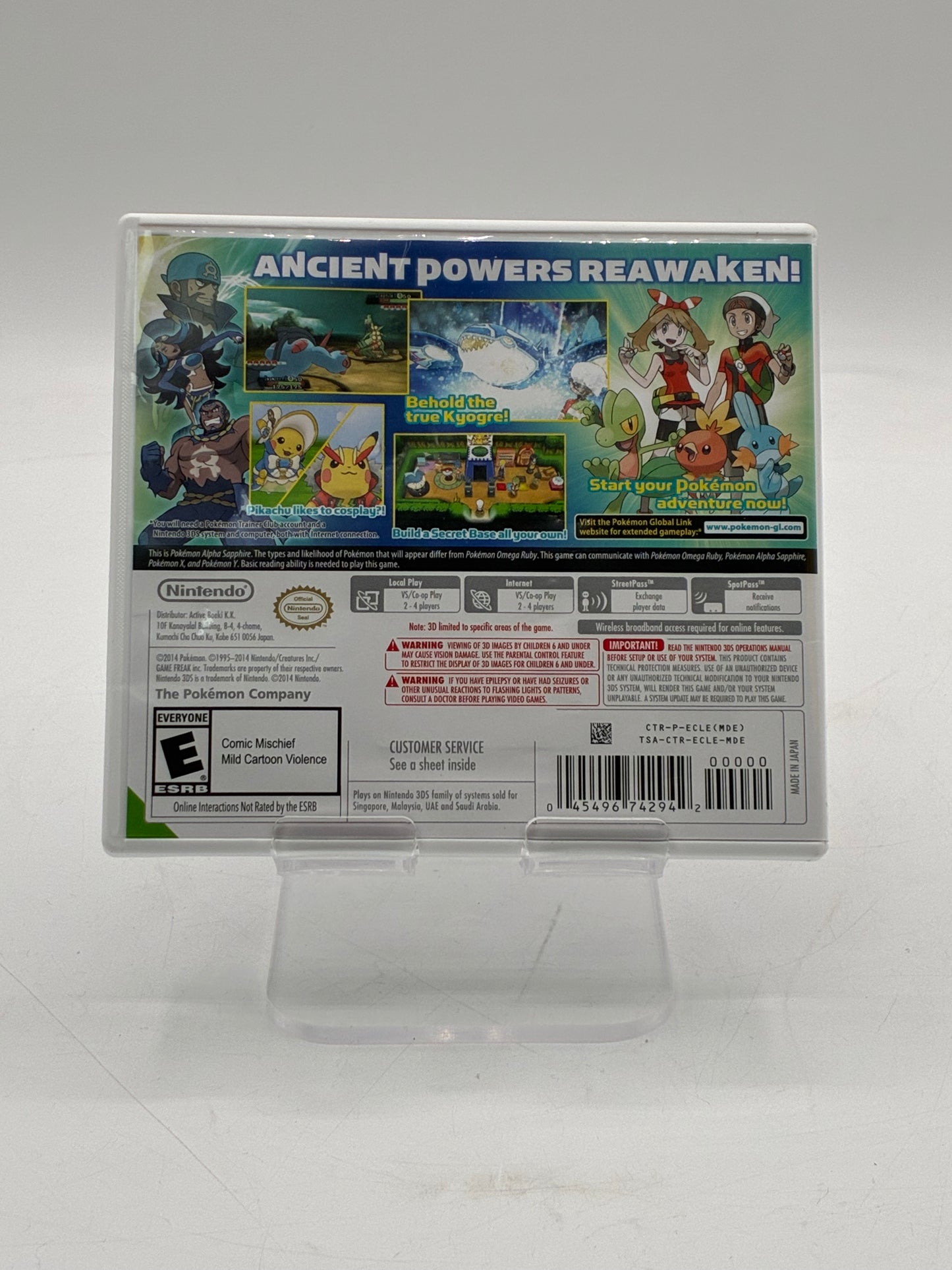 Nintendo 3DS Pokemon Alpha Sapphire Game with Box - Free Shipping!