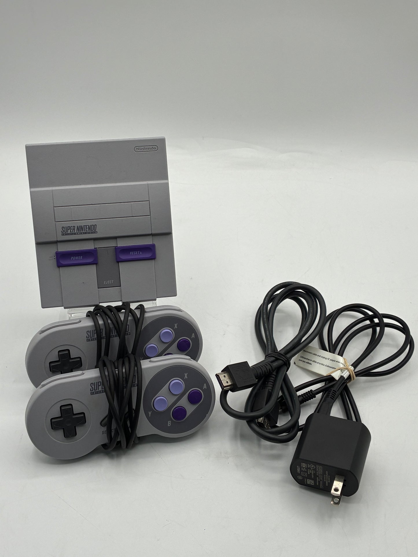 Super Nintendo SNES Classic Edition Mini Console (CLV-201) Controllers & Cables Tested