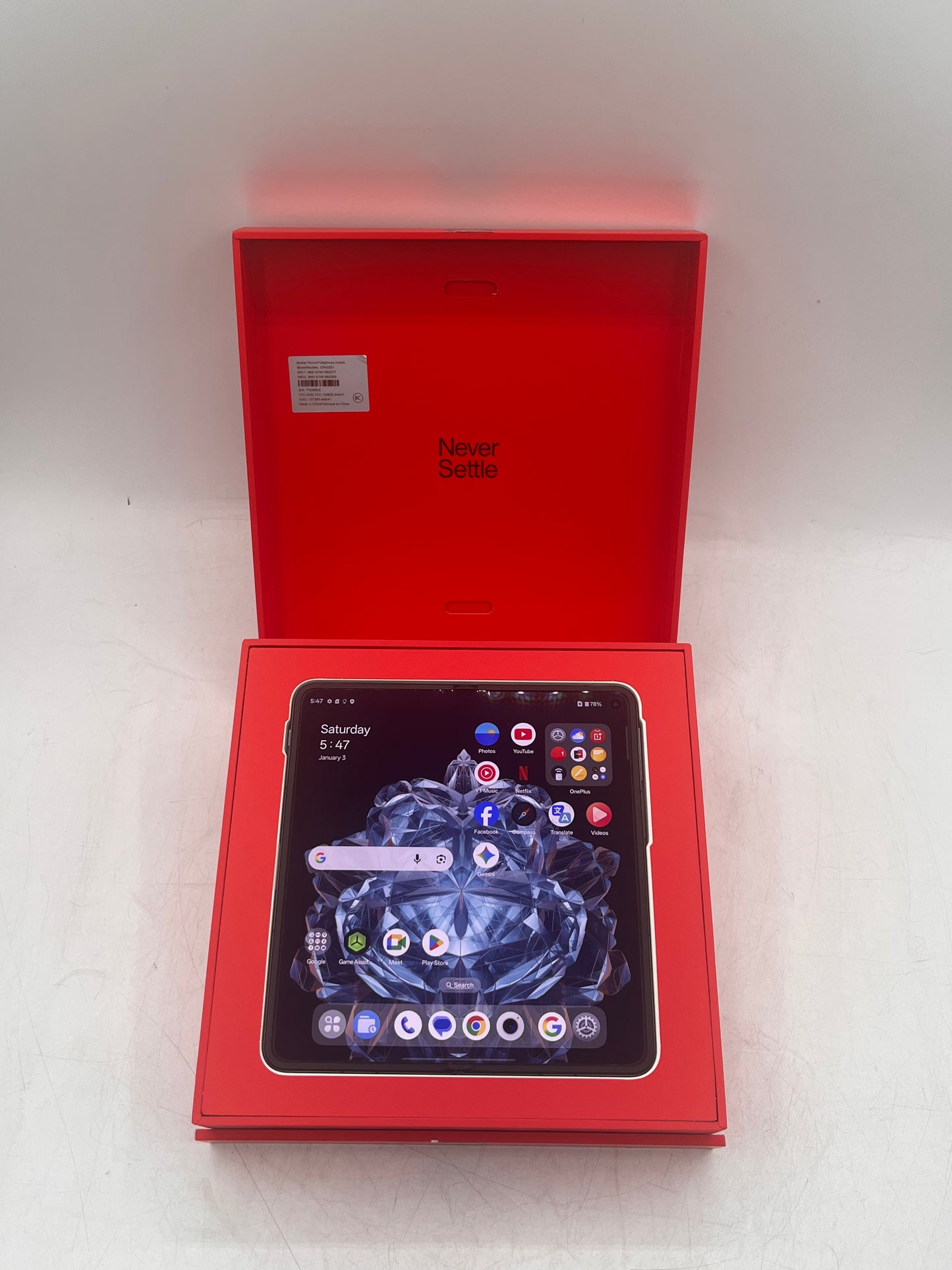 Unlocked OnePlus Open CPH2551 Plus Open 512GB Black