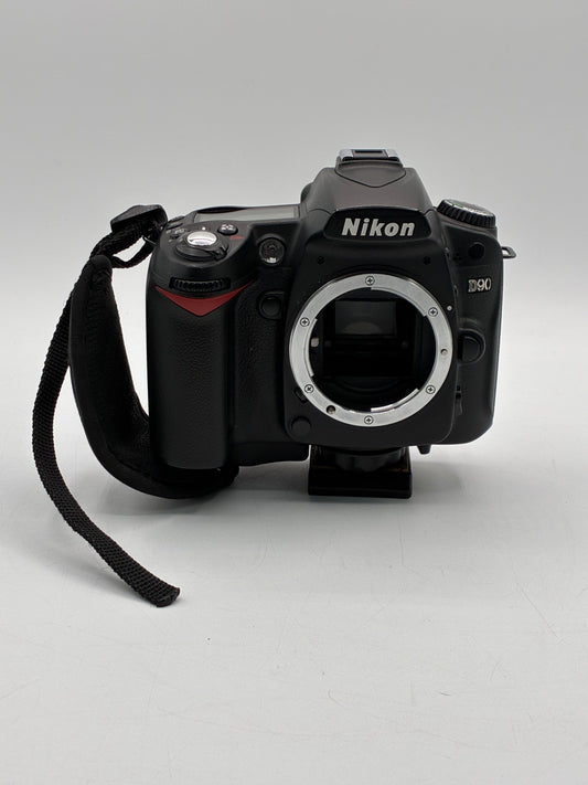 Nikon D90 Black Digital Camera with Battery and Wrist Strap - Tested Working!