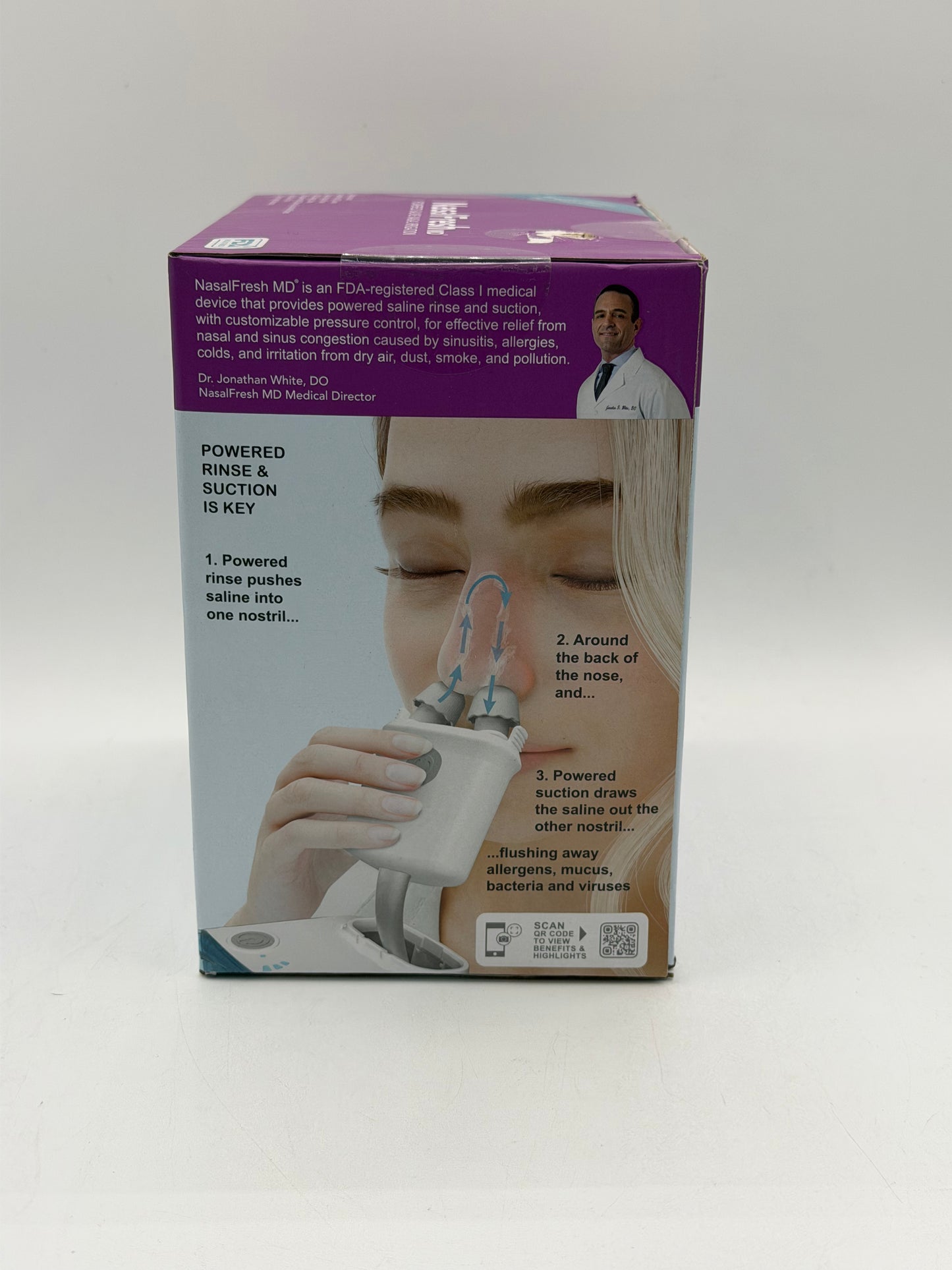 NasalFreshMD Powered Saline Nasal Irrigation Premium Portable Bundle