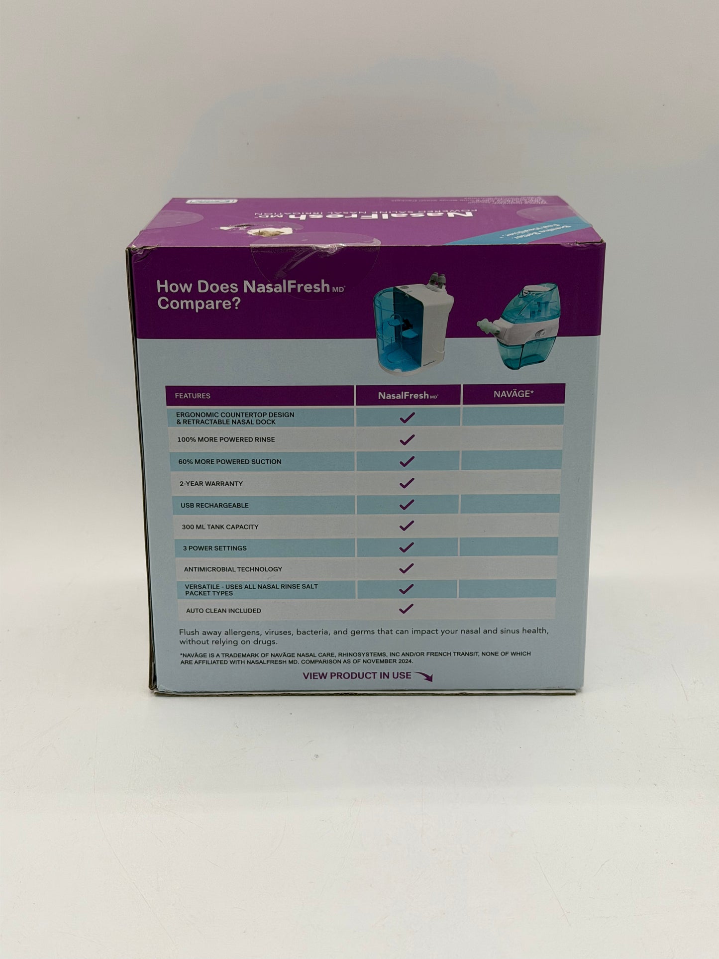 NasalFreshMD Powered Saline Nasal Irrigation Premium Portable Bundle
