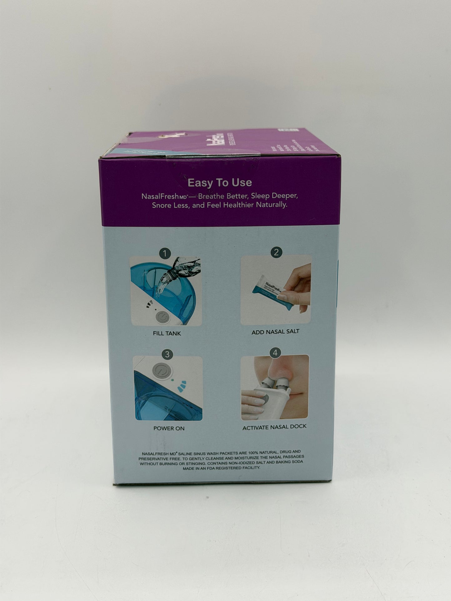 NasalFreshMD Powered Saline Nasal Irrigation Premium Portable Bundle