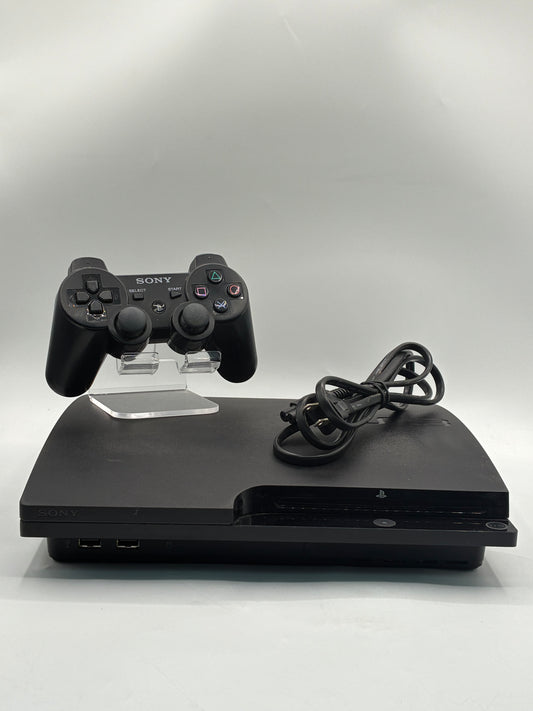 Sony PS3 Slim 160GB Console CECH-3001B Black w/Controller Tested Free Shipping