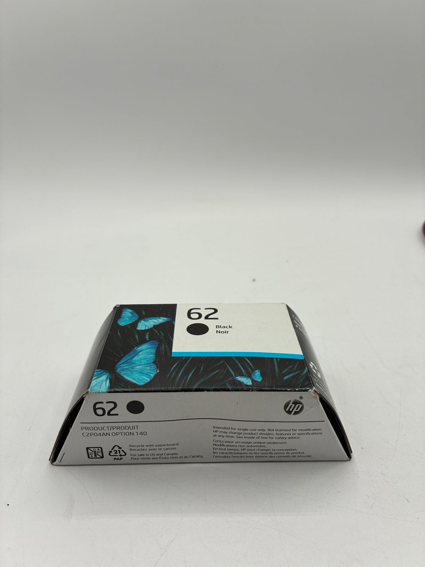 HP 62 Black Ink Cartridge - New In Box