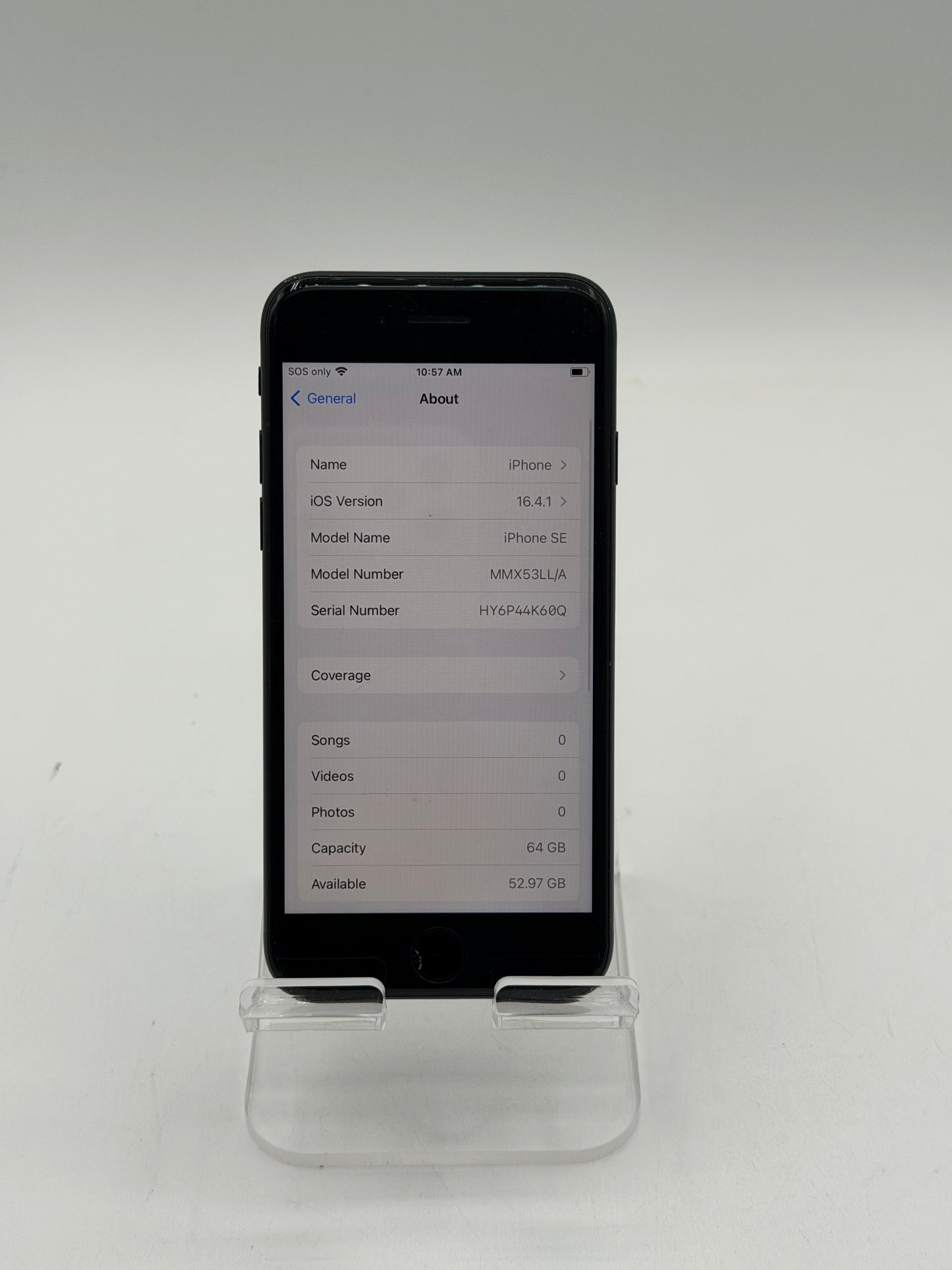 Apple iPhone SE 3rd Gen 64GB A2595 Battery Health 100% Free Shipping