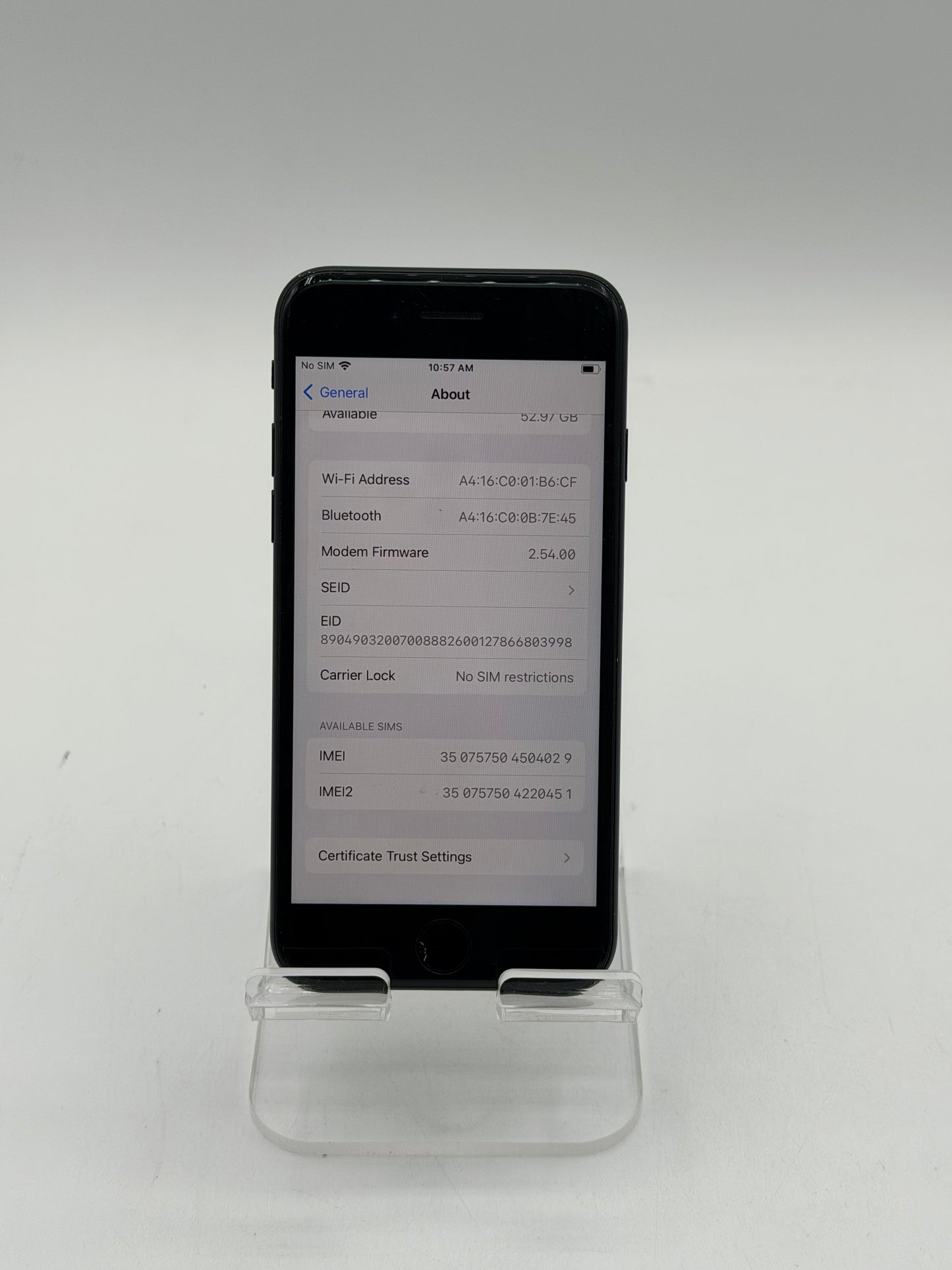 Apple iPhone SE 3rd Gen 64GB A2595 Battery Health 100% Free Shipping