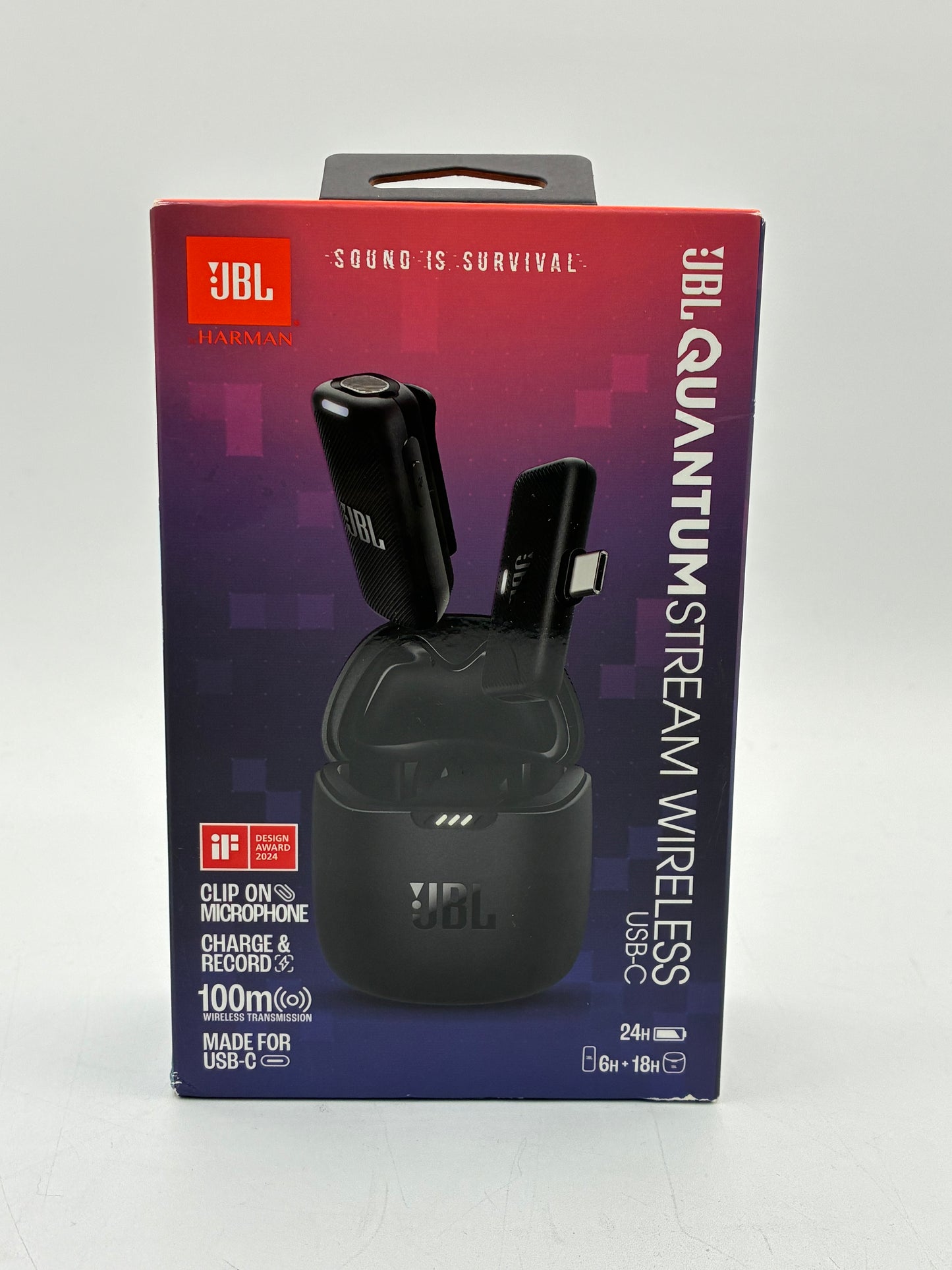 JBL Quantum Stream Wireless Wearable Streaming Microphone - USB-C Free Shipping