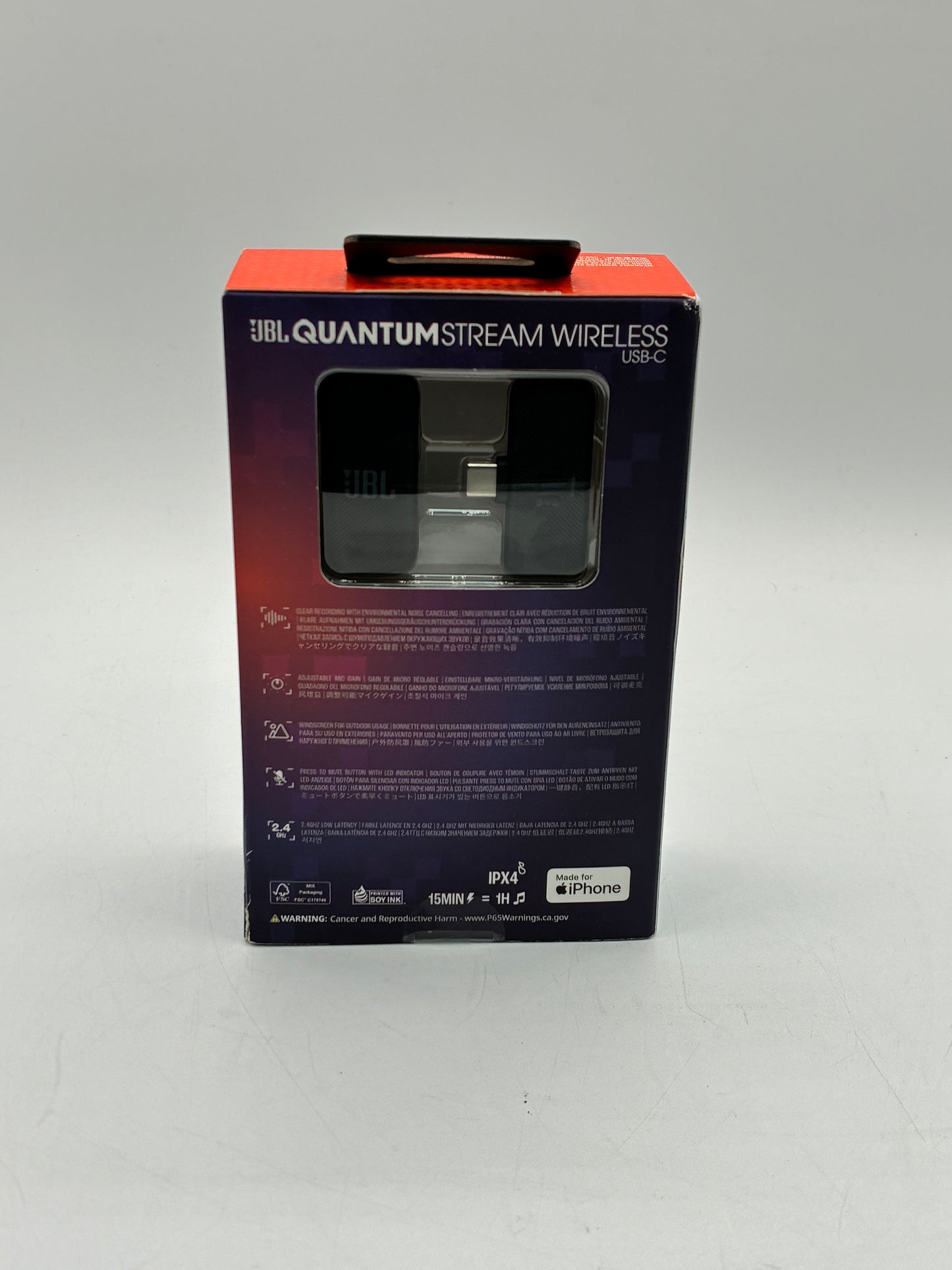 JBL Quantum Stream Wireless Wearable Streaming Microphone - USB-C Free Shipping
