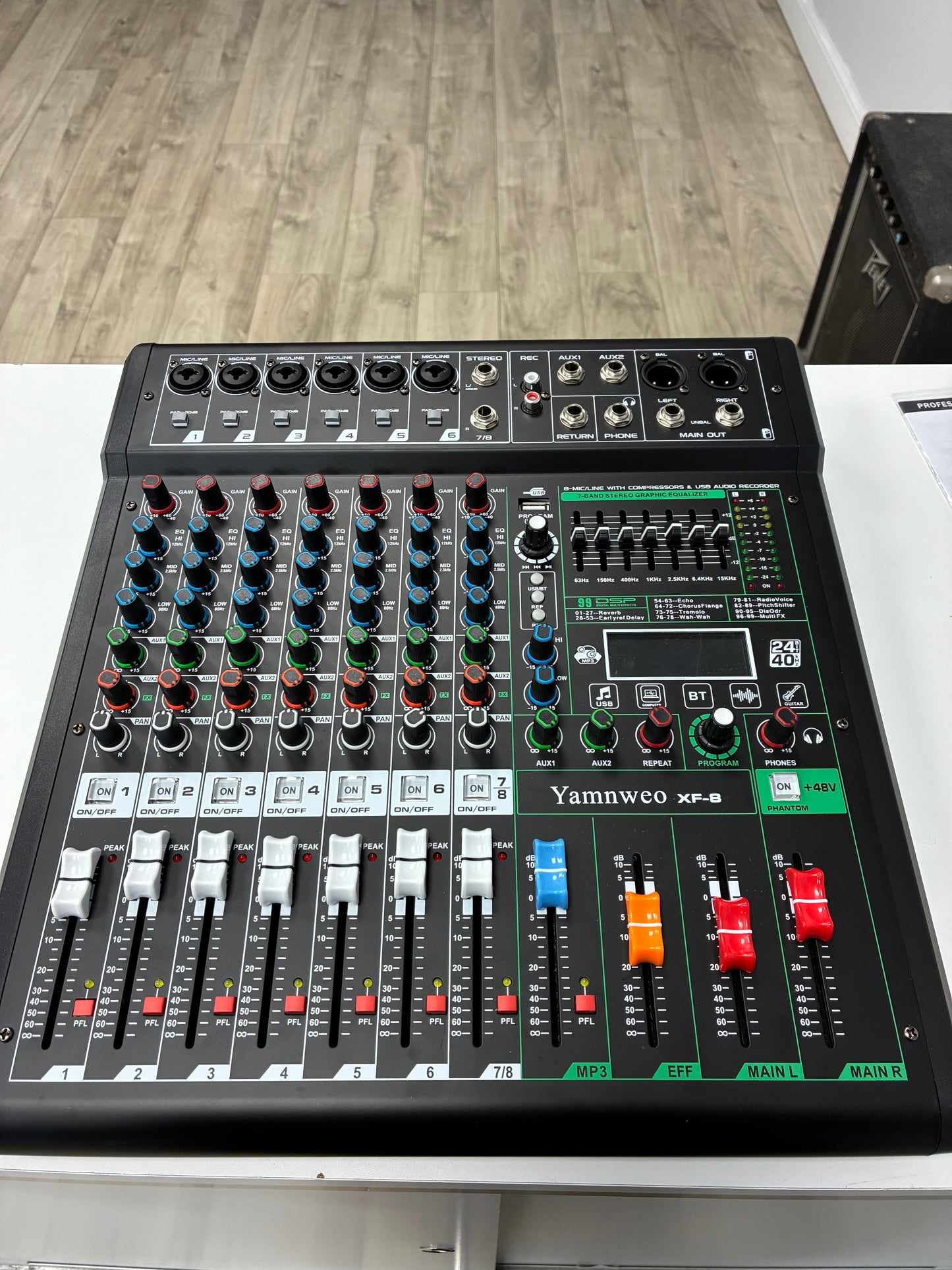 Yamnweo XF8 Professional Audio Mixer Sound Board Console