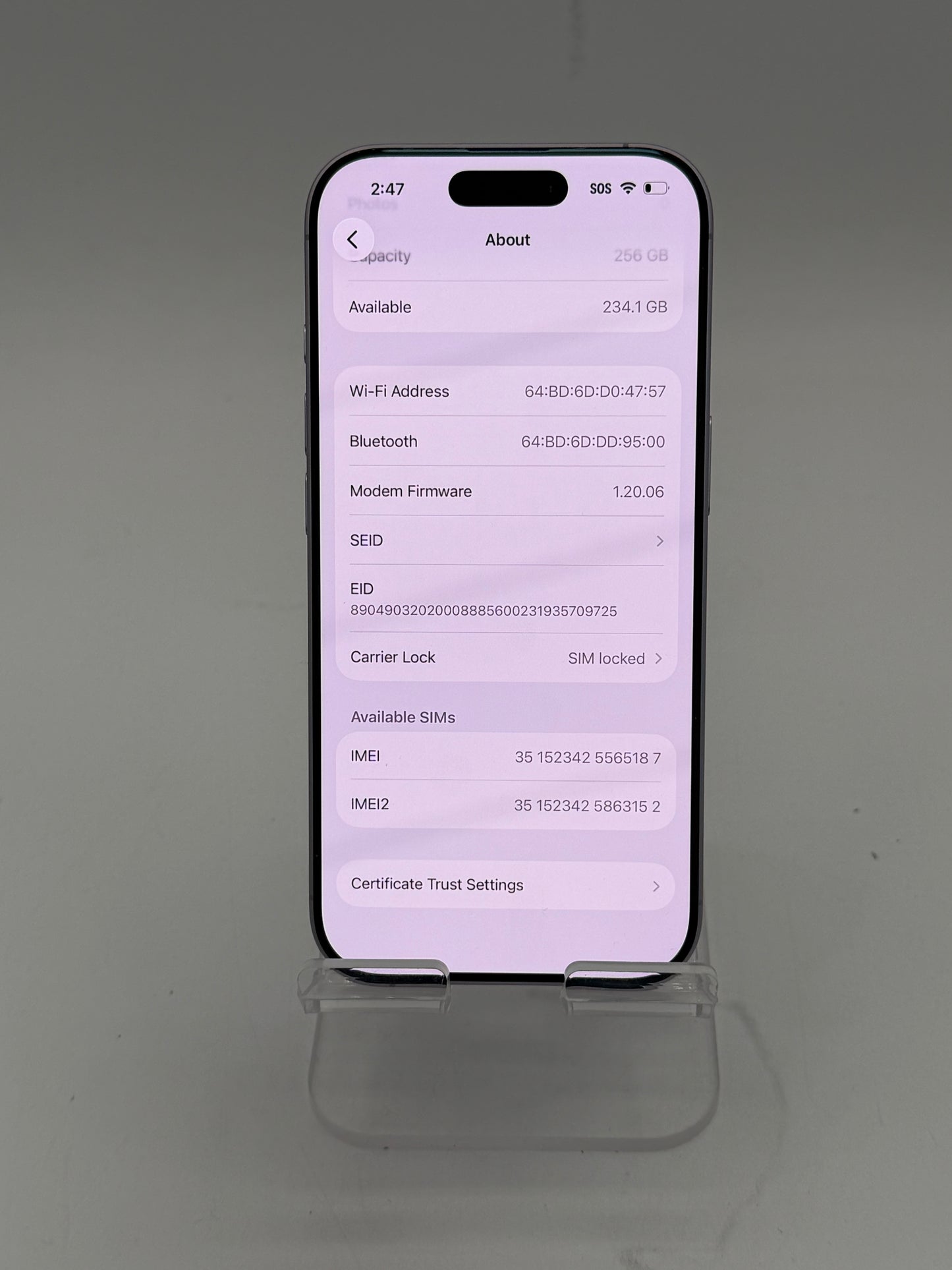 T-MOBILE Apple iPhone 17 64GB Purple New