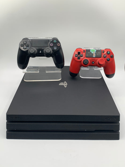 Sony PlayStation 4 PRO 7115B 1TB Console - Black with Two Controllers