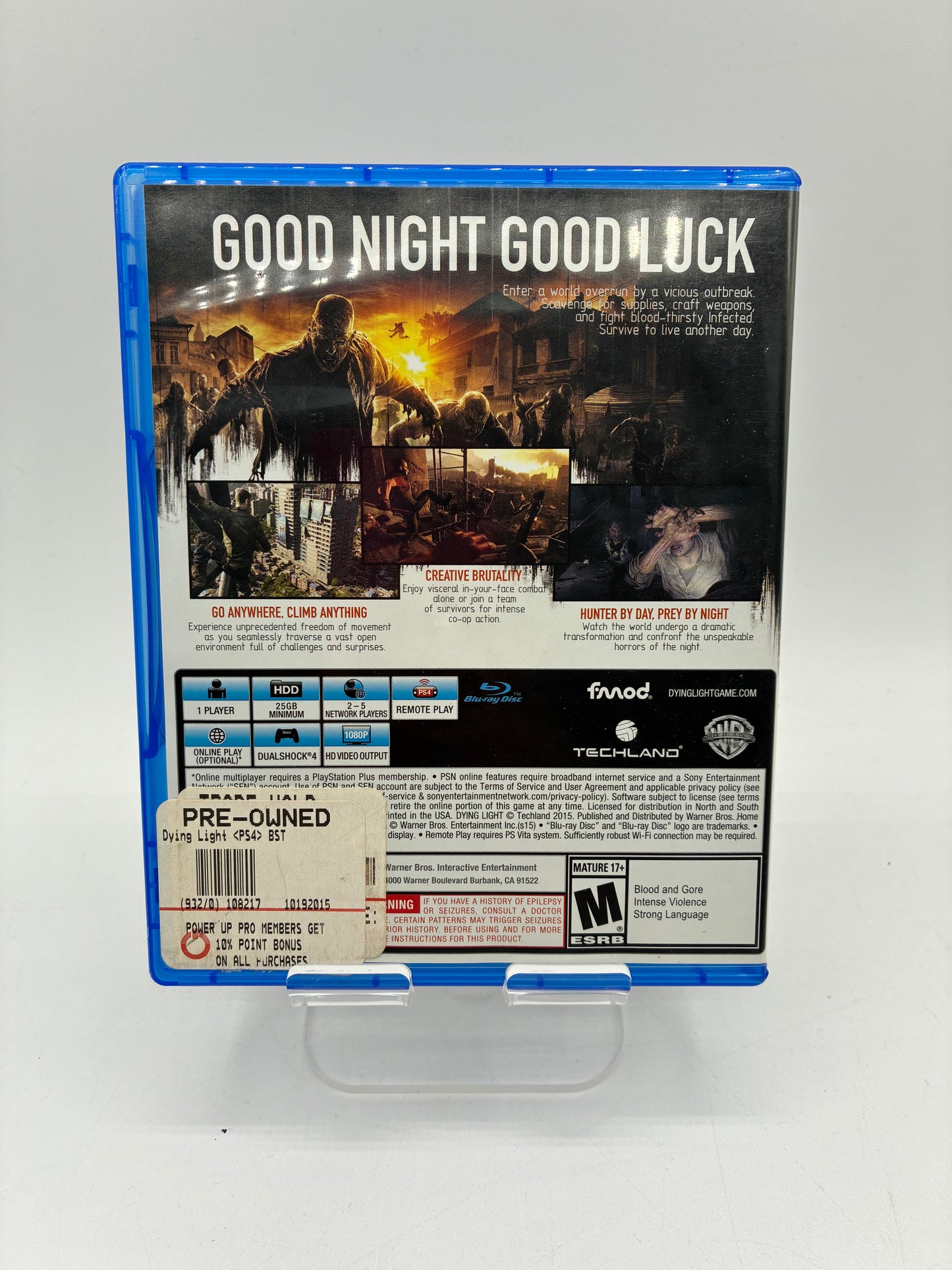 Playstation 4 Dying Light -  Free Shipping!