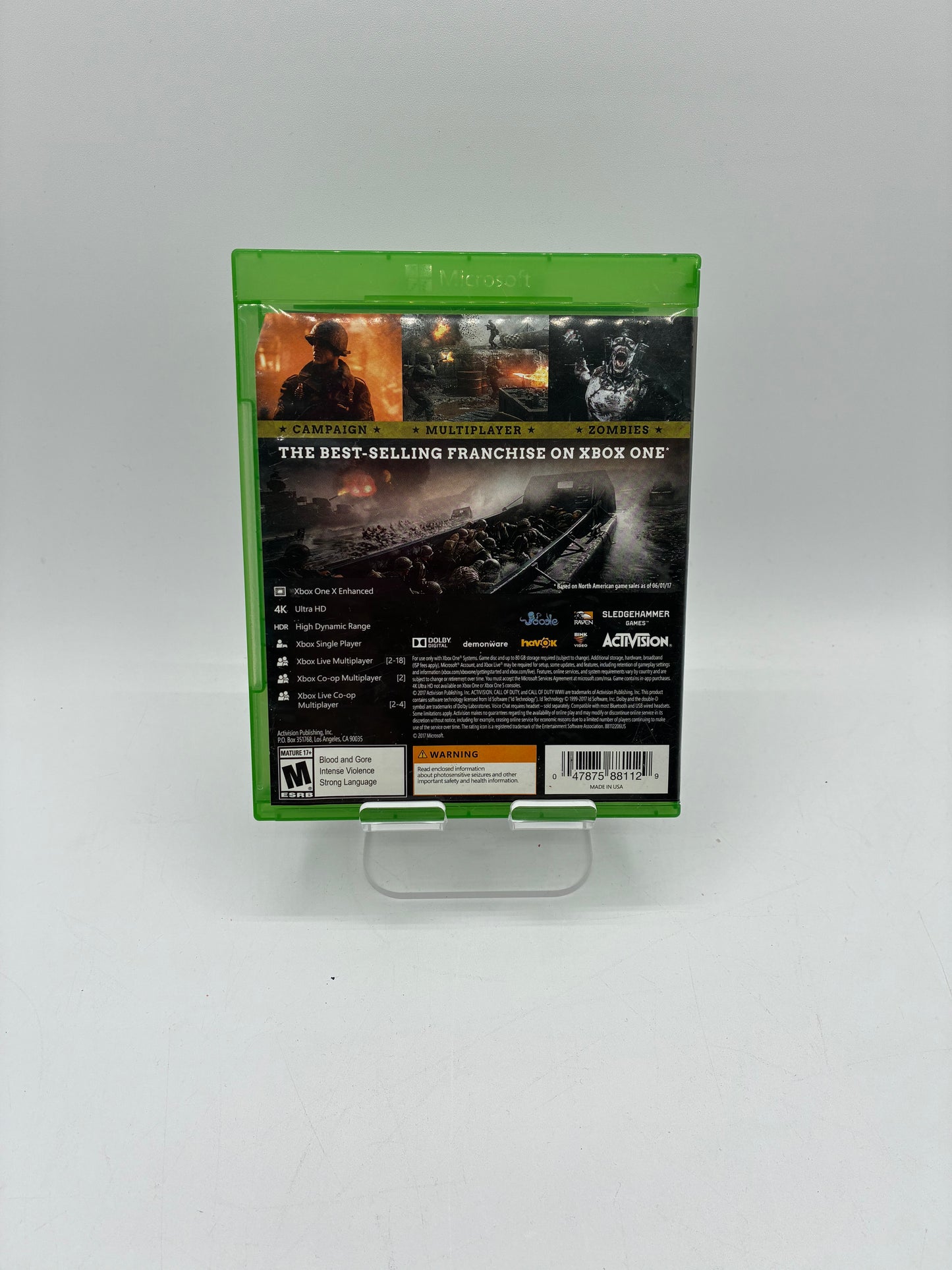 Xbox One Call of Duty WWII Black with Box -  Free Shipping!