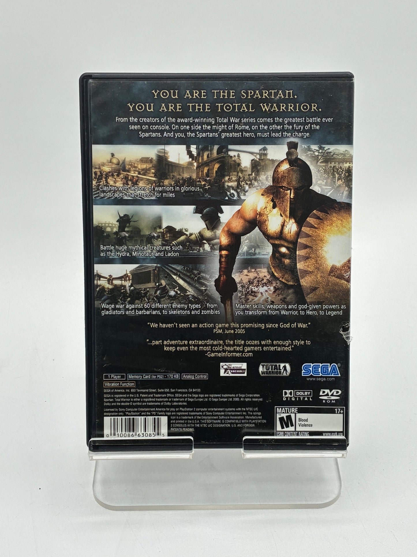 Playstation 2 Spartan Total Warrior Game - Free Shipping!