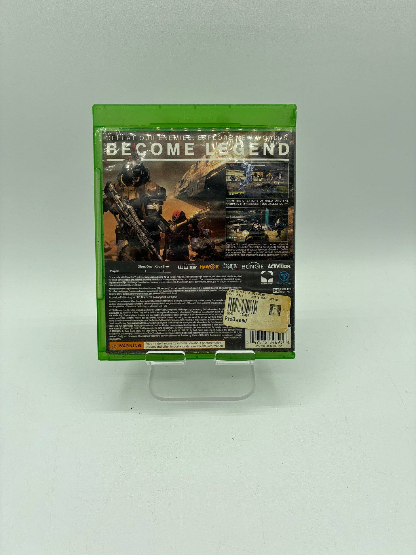 Xbox One Destiny Video Game with Box- Free Shipping!