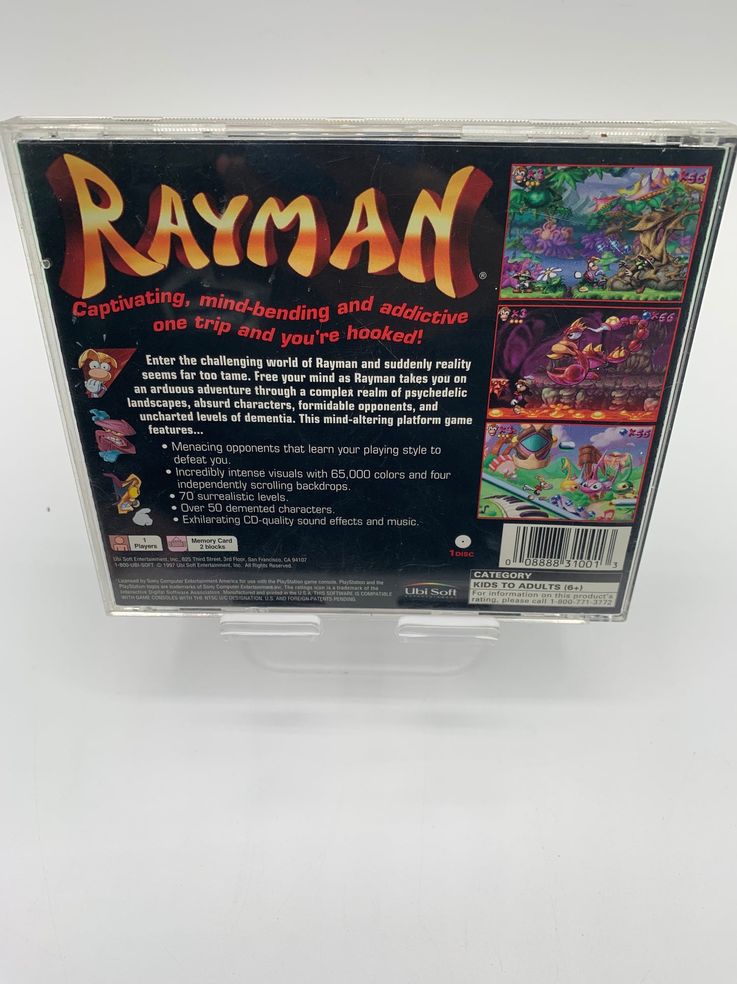 Rayman  - Playstation Video Game - Free Shipping!