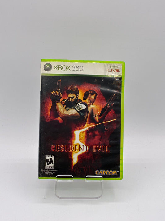 Xbox 360 Resident Evil 5 Video Game with Box - Free Shipping!