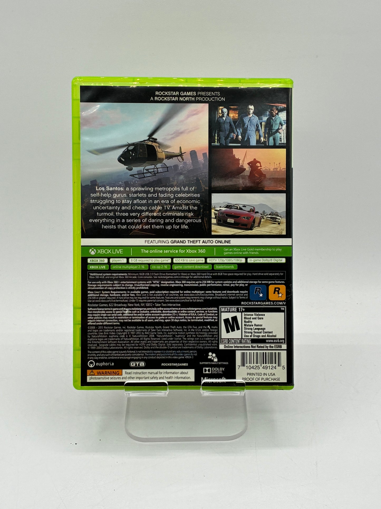 Xbox 360 Grand Theft Auto V Game with Box - Free Shipping!