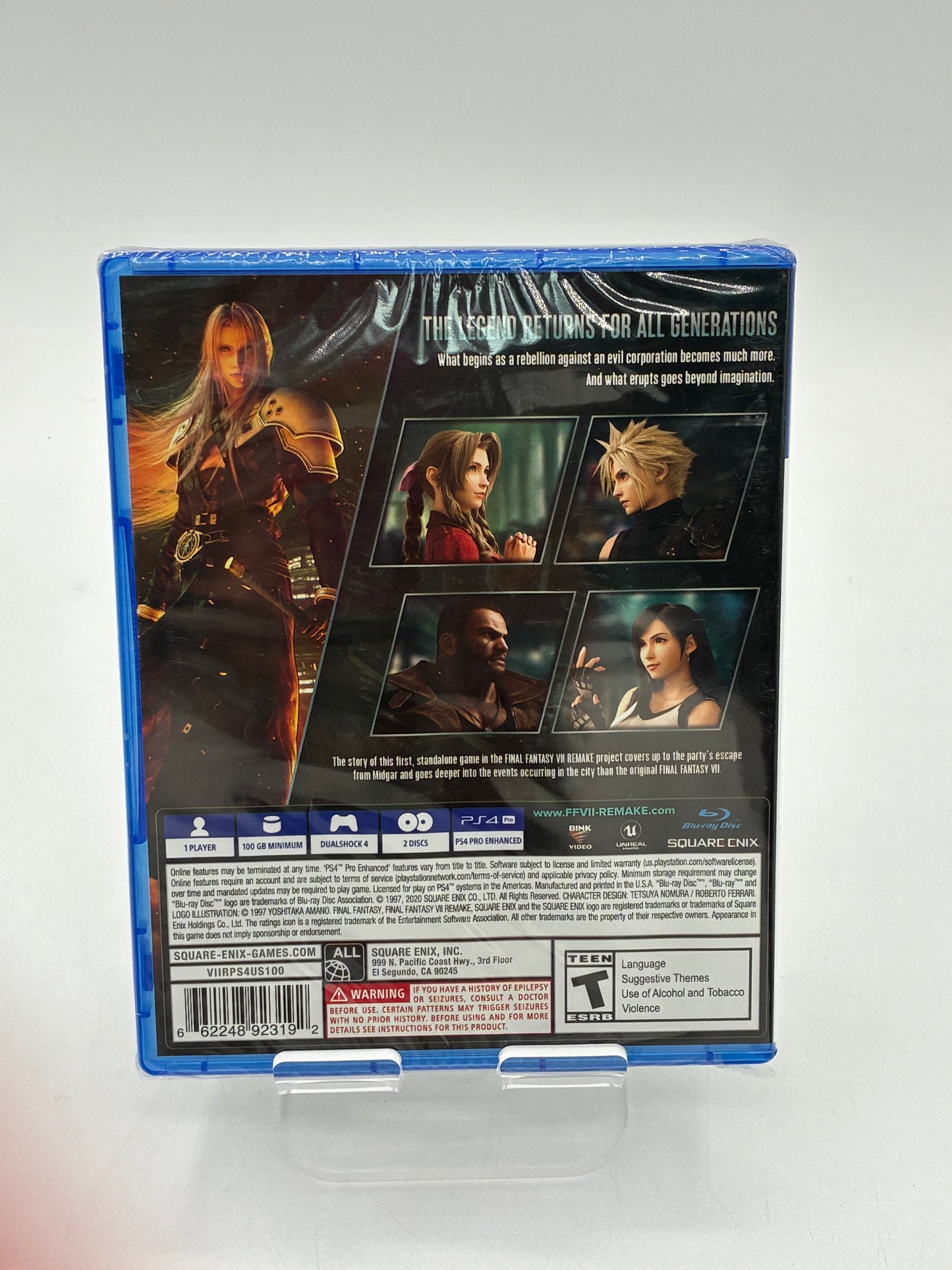 Playstation 4 Final Fantasy VII Remake Video Game  - New In Box