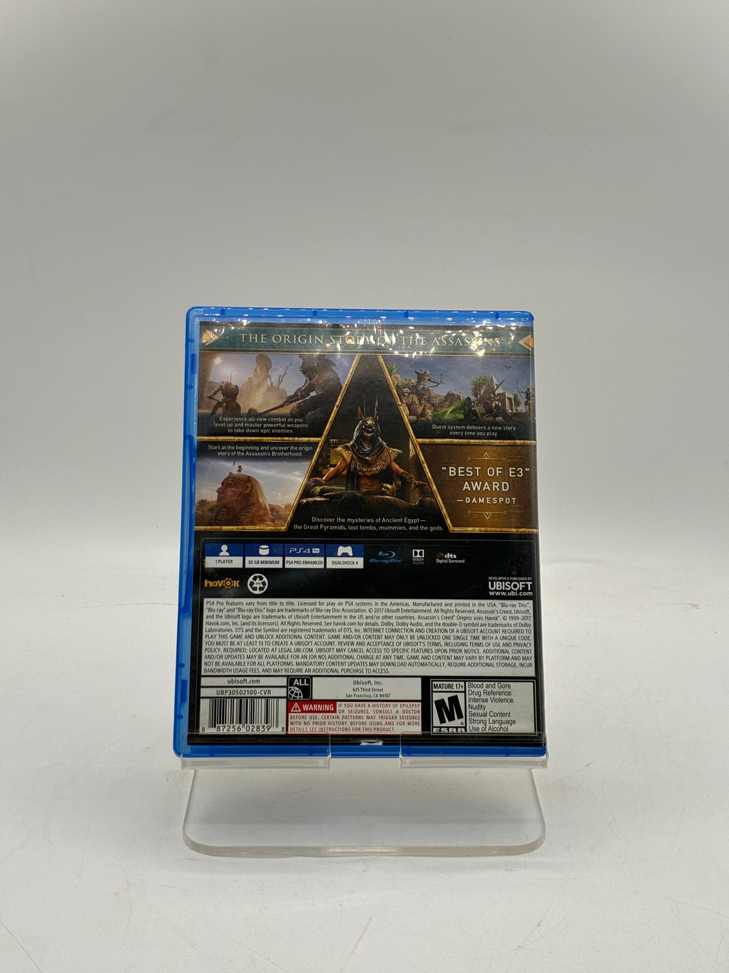 Playstation 4 Assassin's Creed Origins Video Game with Box - Free Shipping!