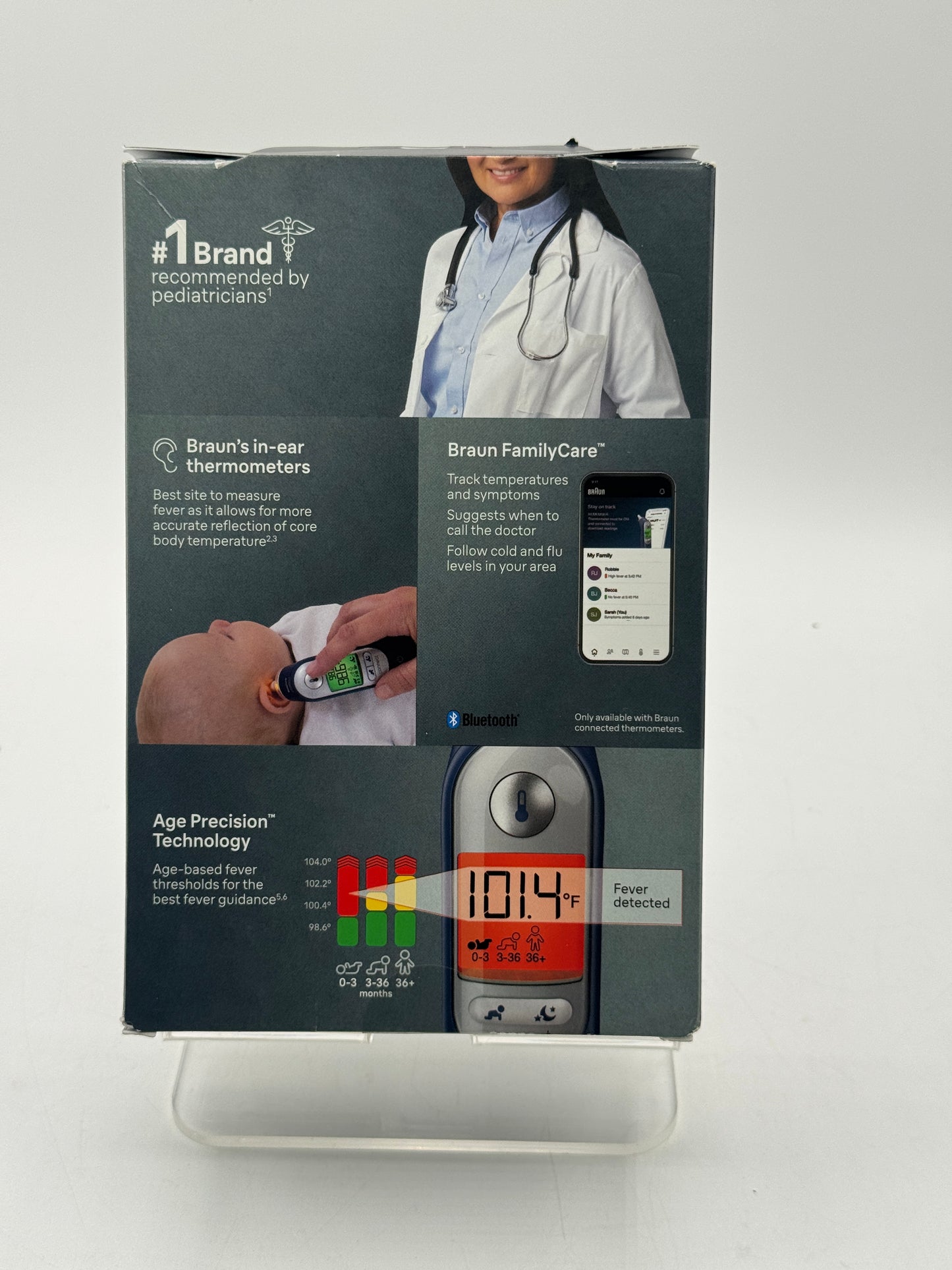 Braun ThermoScan 7+ Connect Blue Digital Thermometer New In Box